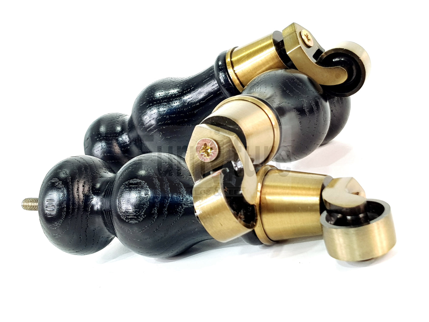 4x Solid Oak Wood Furniture Castor Legs Sofa Settee Chair Replacement Feet 195mm