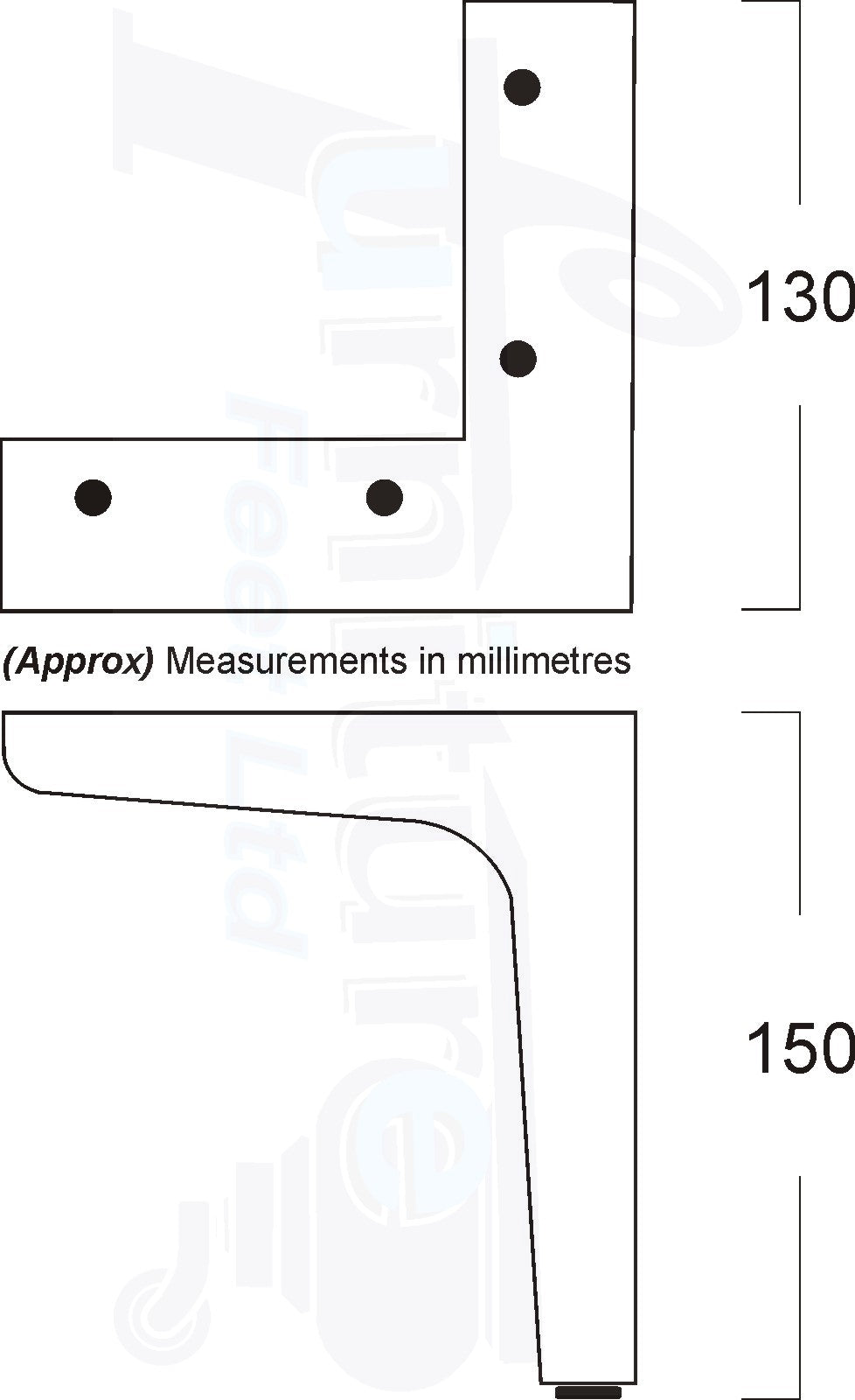 4x Metal Feet Silver Chrome Finished Furniture Metal Legs 150mm High For Sofa Chairs Stools Beds Cabinets Corner Furniture Leg Self Fixing