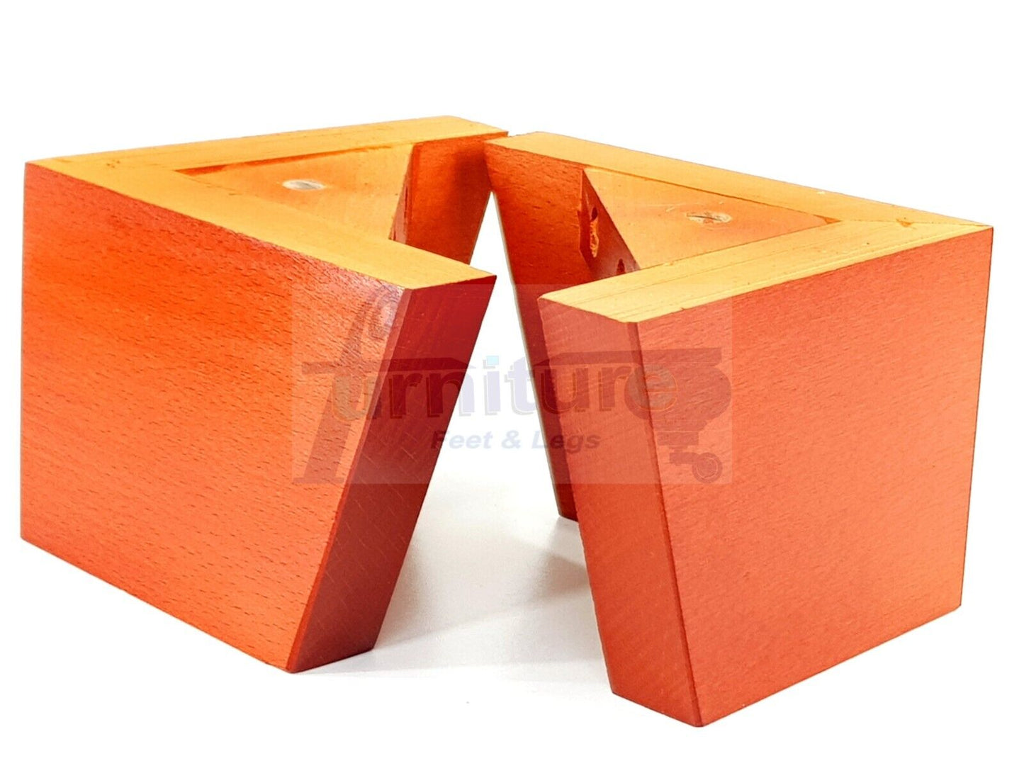 4 Solid Wood Furniture Legs Replacement Corner Feet 95mm High Multi Colours Chairs Stools Sofa Beds Settee & Cabinets Fix With Screws