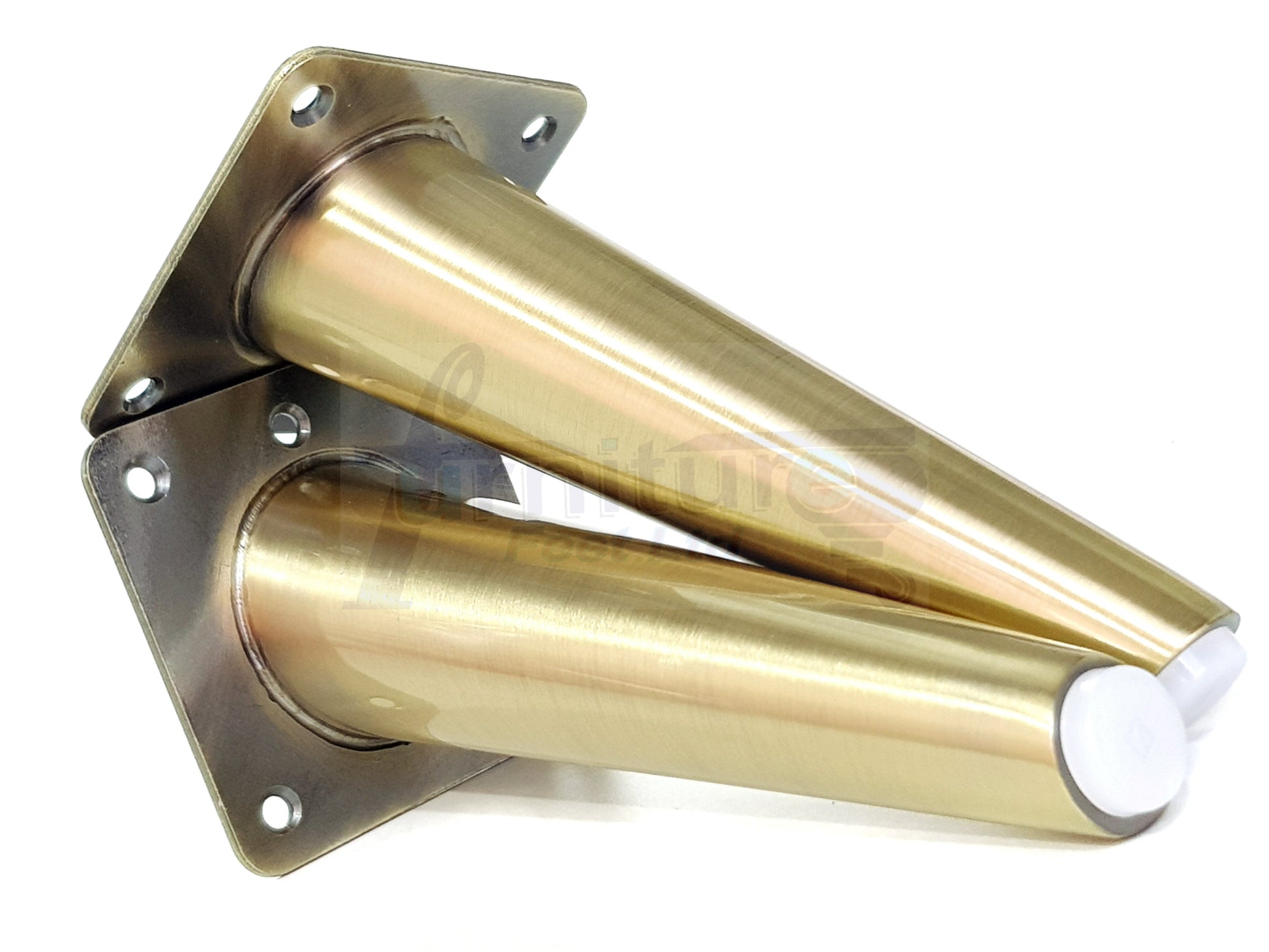 4x Metal Antique Brass Furniture Legs 180mm High Angled Feet Sofa Chair Cabinets Beds