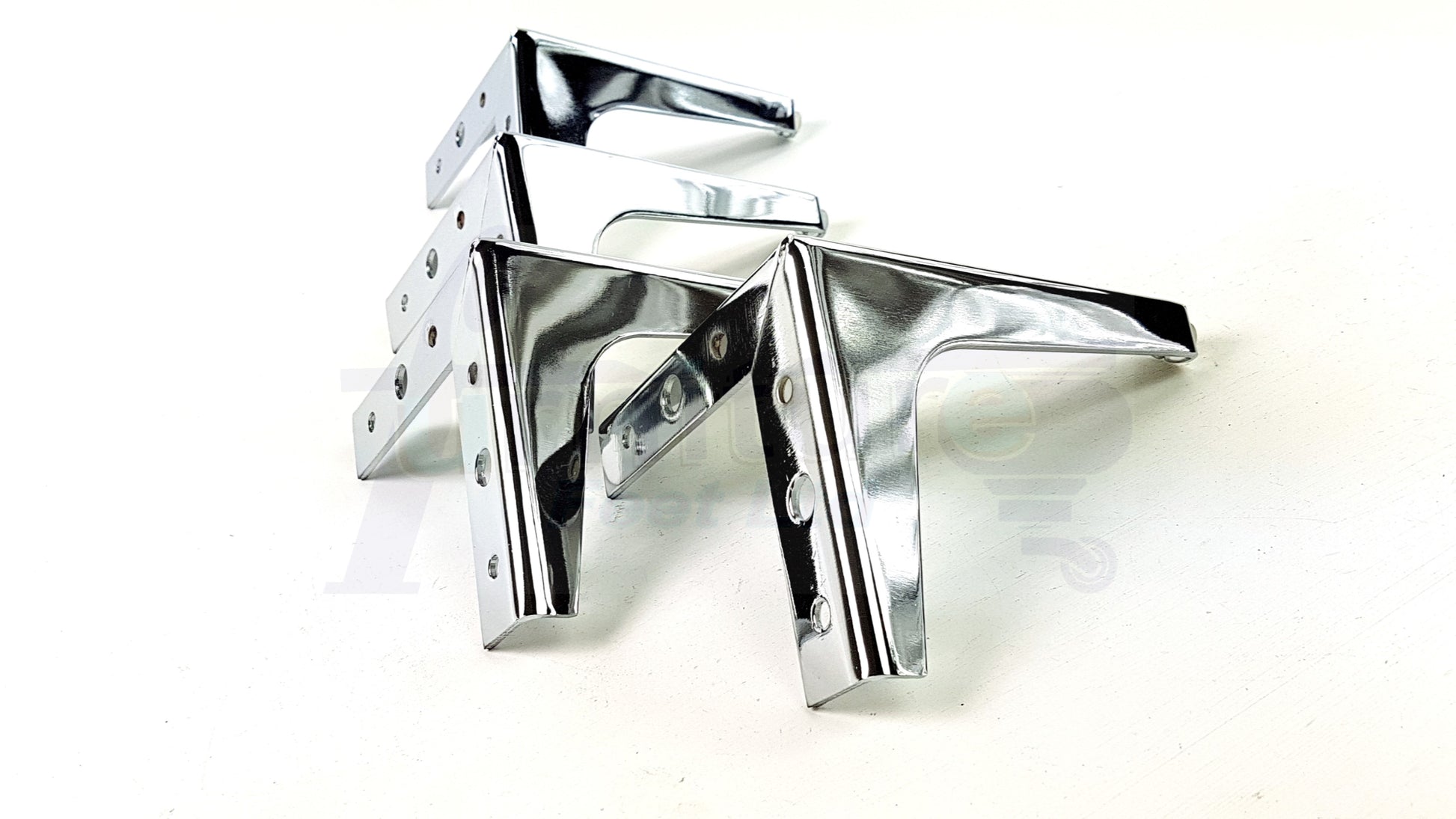 4x Metal Feet Silver Chrome Finished Furniture Metal Legs 150mm High For Sofa Chairs Stools Beds Cabinets Corner Furniture Leg Self Fixing
