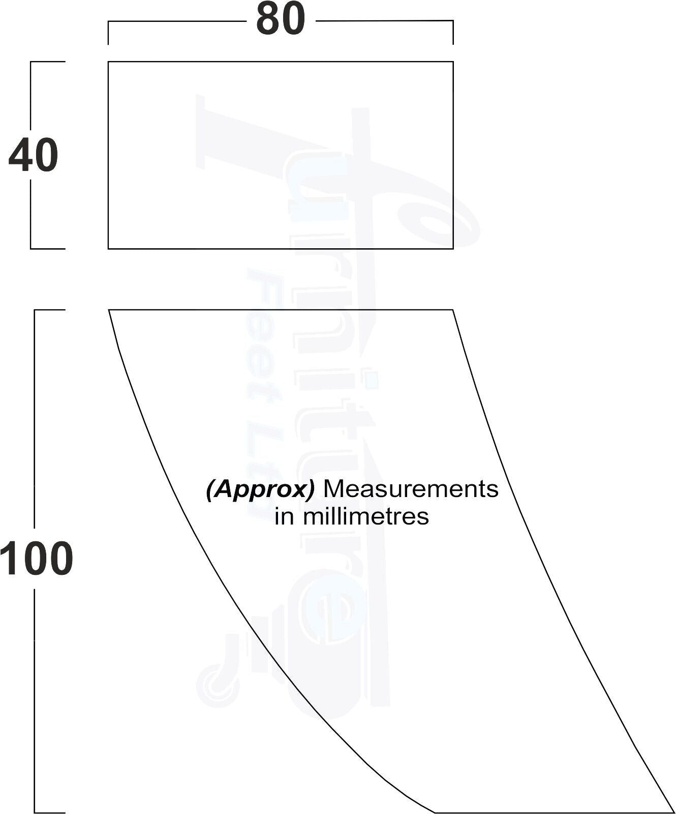 2 Antique Brown Wood Furniture Sofa Feet With Castor 125mm & 2 Curved Legs Chair Settee 100mm High M8