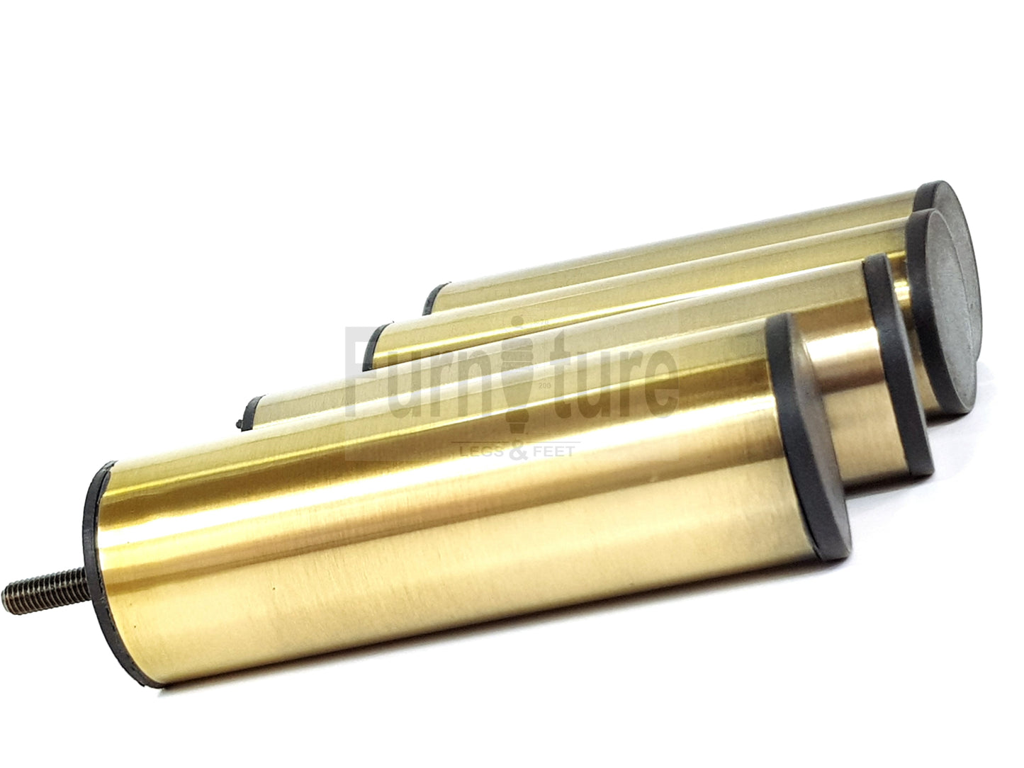 4x Metal Furniture Settee Legs Brass Feet 150mm High Sofa Chair Beds M8