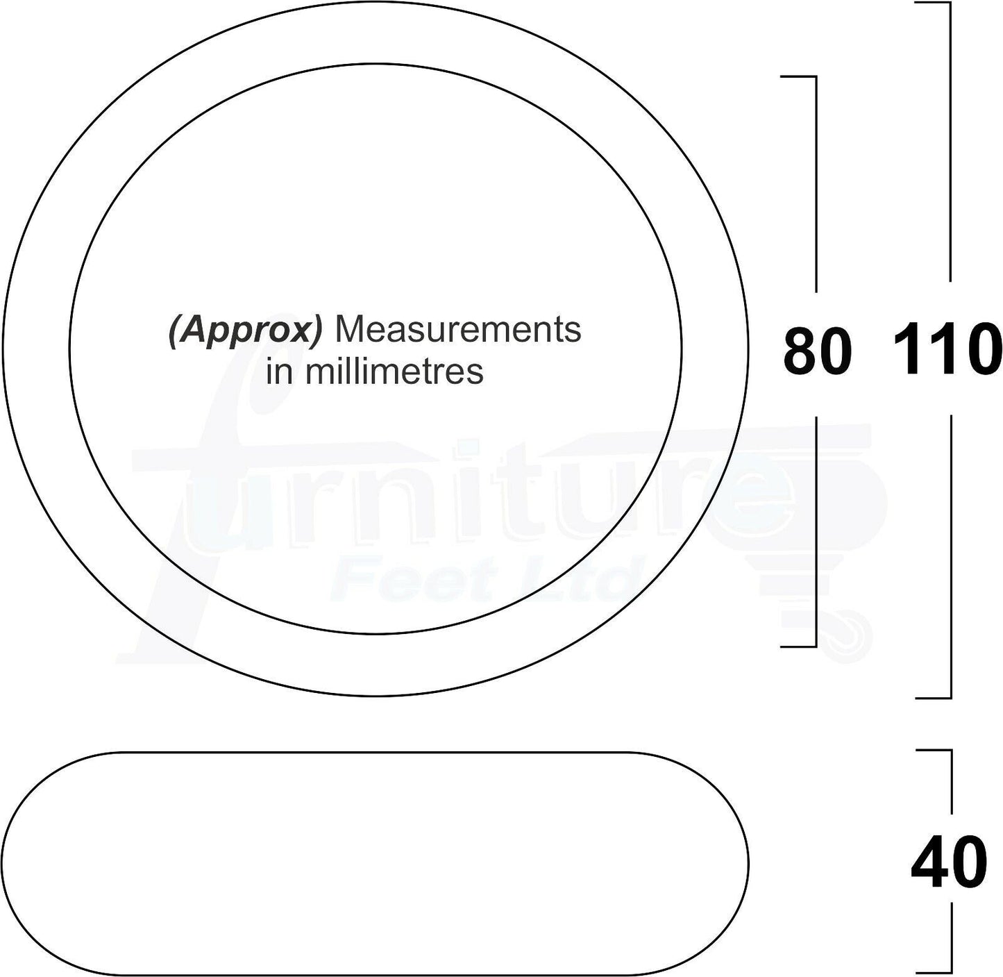 Set Of 4 Turned Wood Furniture Legs Chair Sofa Bed Replacement Bun Feet 40mm High M10 Thread