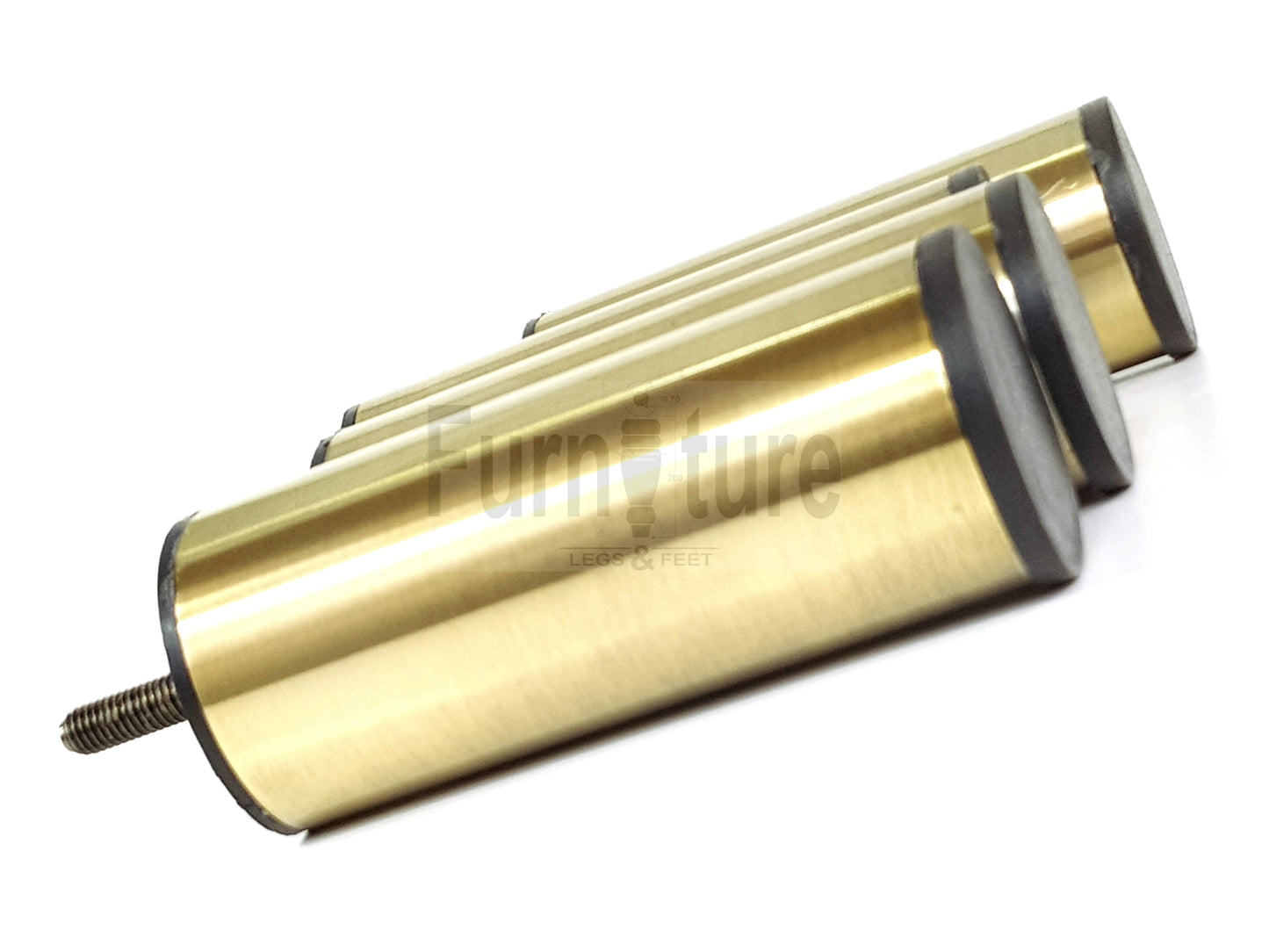 4x Metal Furniture Settee Legs Brass Feet 120mm High Sofa Chair Beds M8