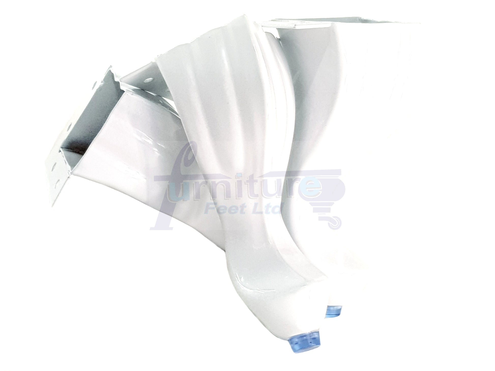 4x White Metal Queen Anne Feet 140mm High Furniture Legs Sofa Chair Cabinet Stool Bed