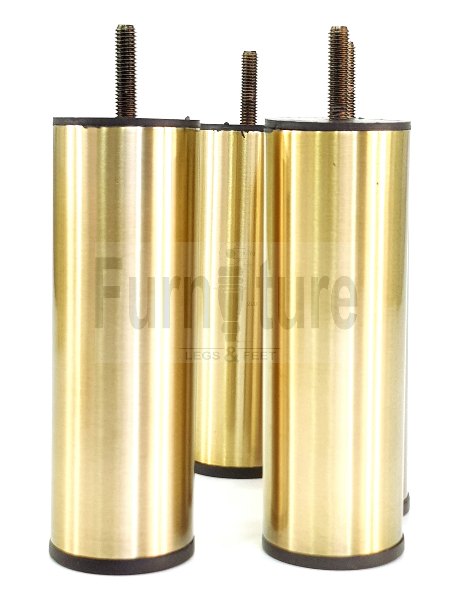 4x Metal Furniture Settee Legs Brass Feet 150mm High Sofa Chair Beds M8