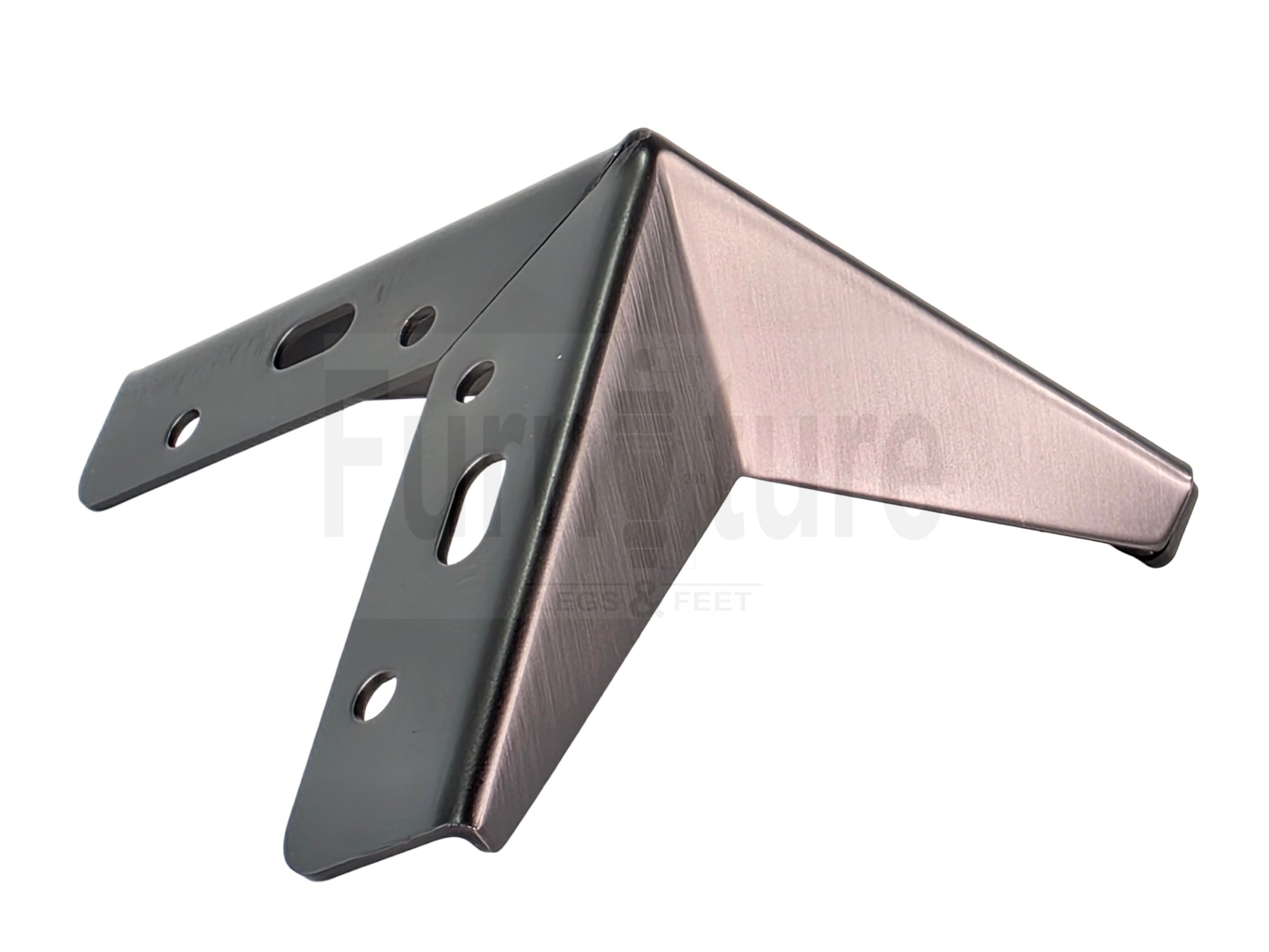 4 Metal Corner Feet Replacement Furniture Legs Brushed Black Finish 135mm High