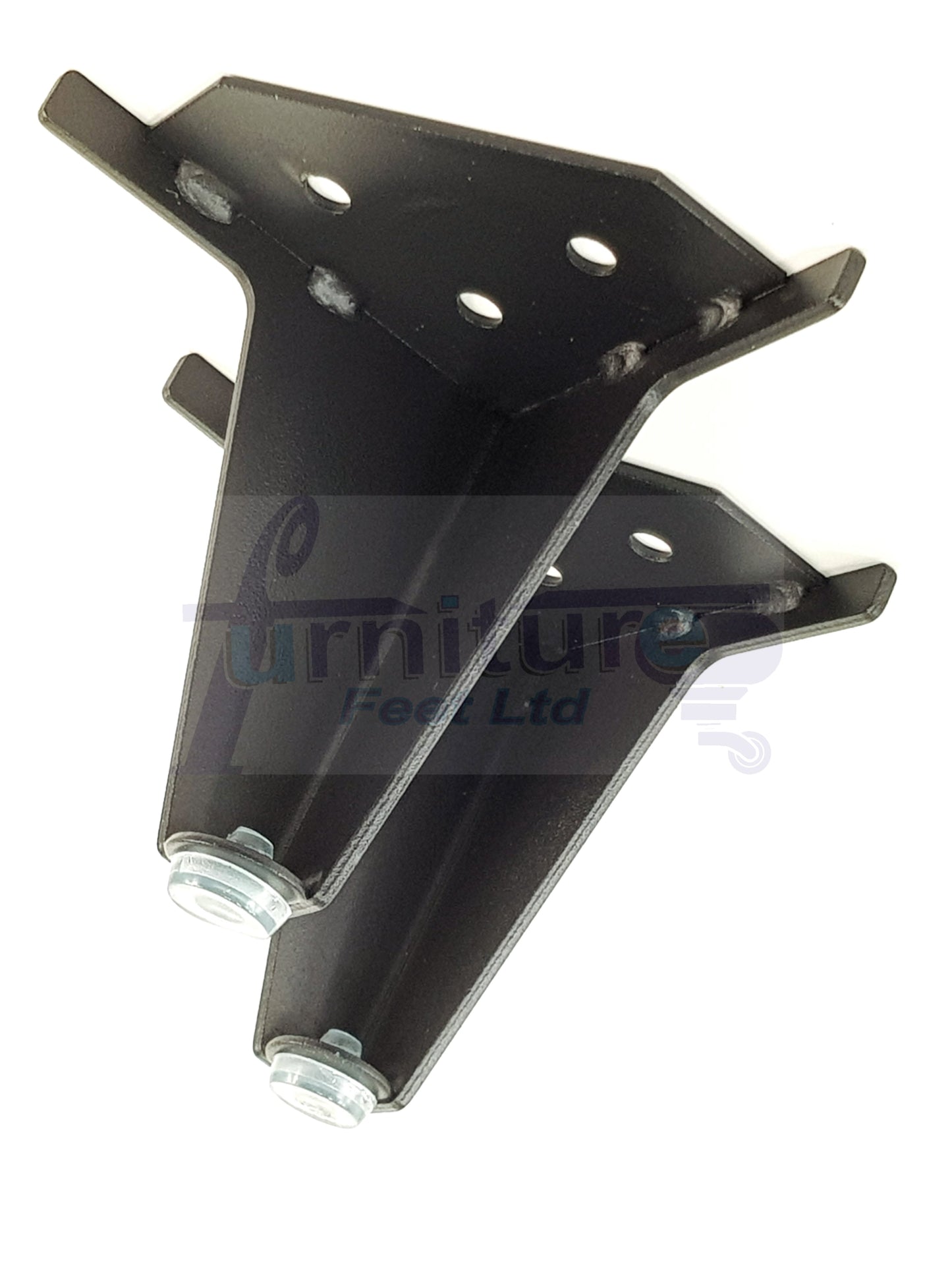Metal Furniture Feet Black Finish Replacement Metal Legs 100mm High For Sofa, Chairs, Stools Beds Cabinets Self Fix Pre-Drilled Set of 4