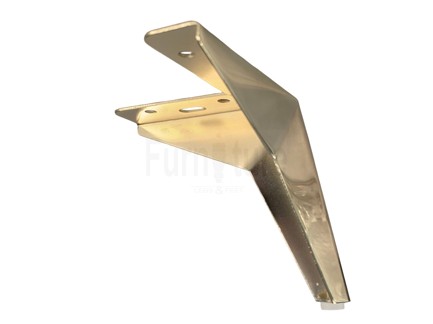 4 Metal Corner Feet Replacement Furniture Legs Gold Finish 135mm High