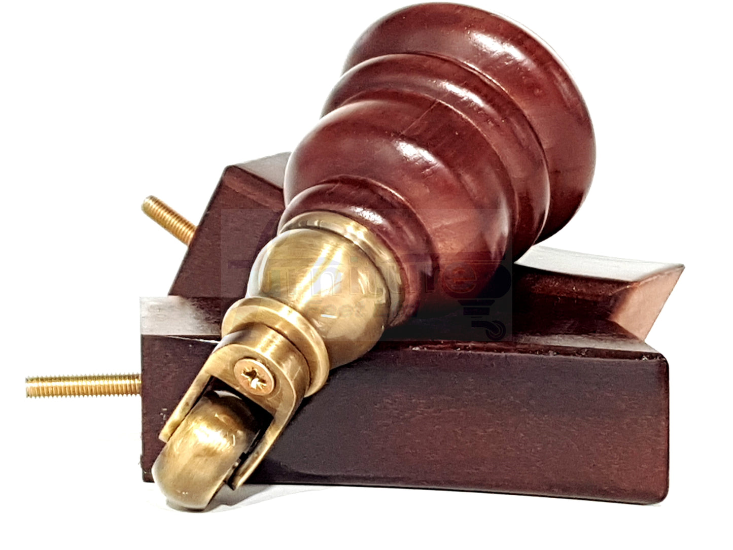 Mahogany Turned Wood Furniture Feet 2 With Castors 155mm and 2 Curved Back Legs Sofas Chairs Stools Cabinets Beds M8 6 Inches