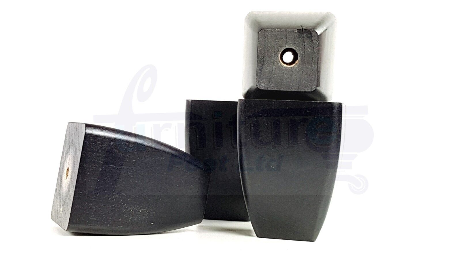 4x Solid Wooden Block Furniture Feet Replacement Legs 90mm High Self-Fix