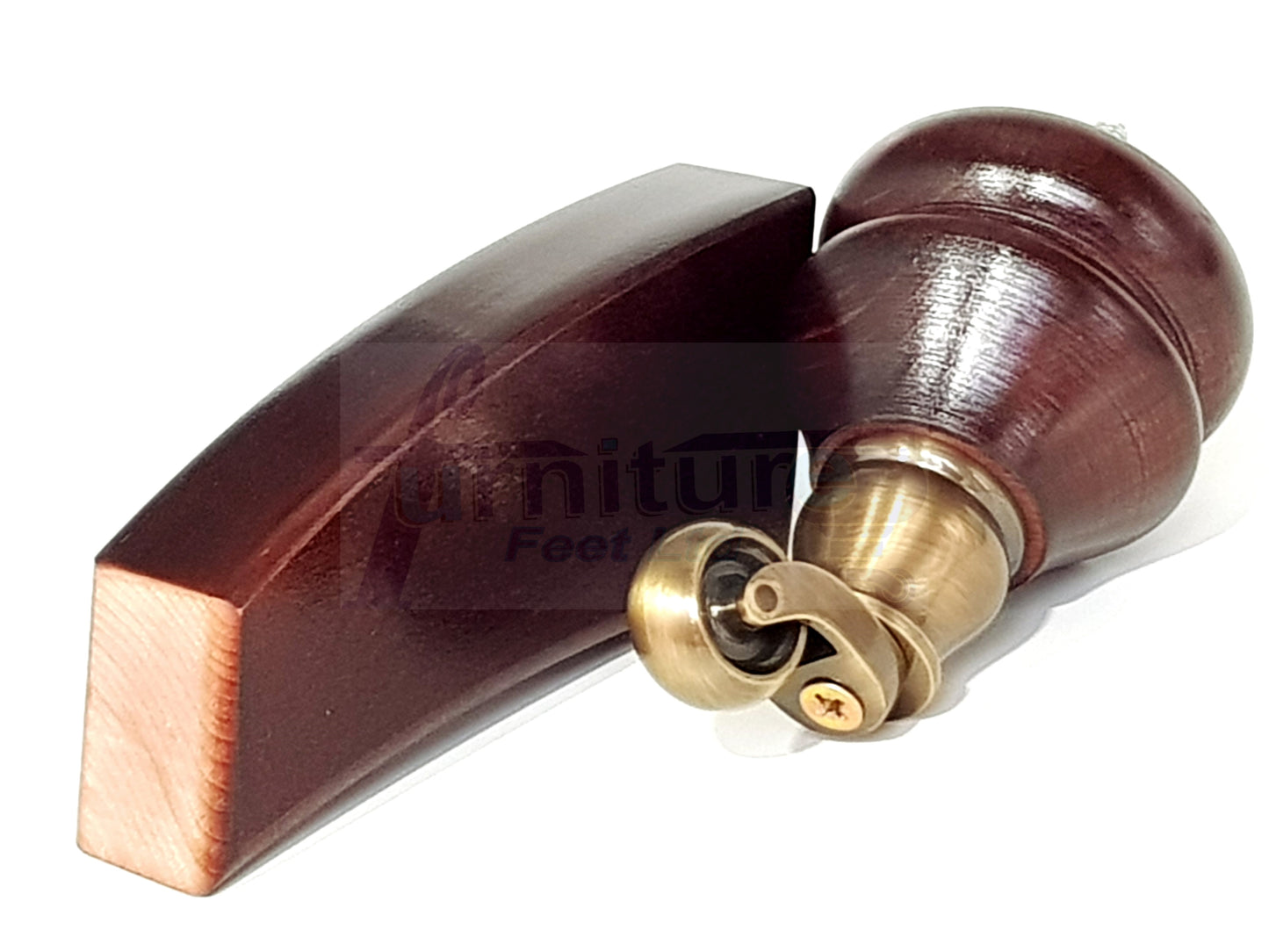 Turned Mahogany Furniture Wood Feet 2 With Castors & 2 Curved Legs140mm Sofas Chairs Settee Cabinets Beds M8