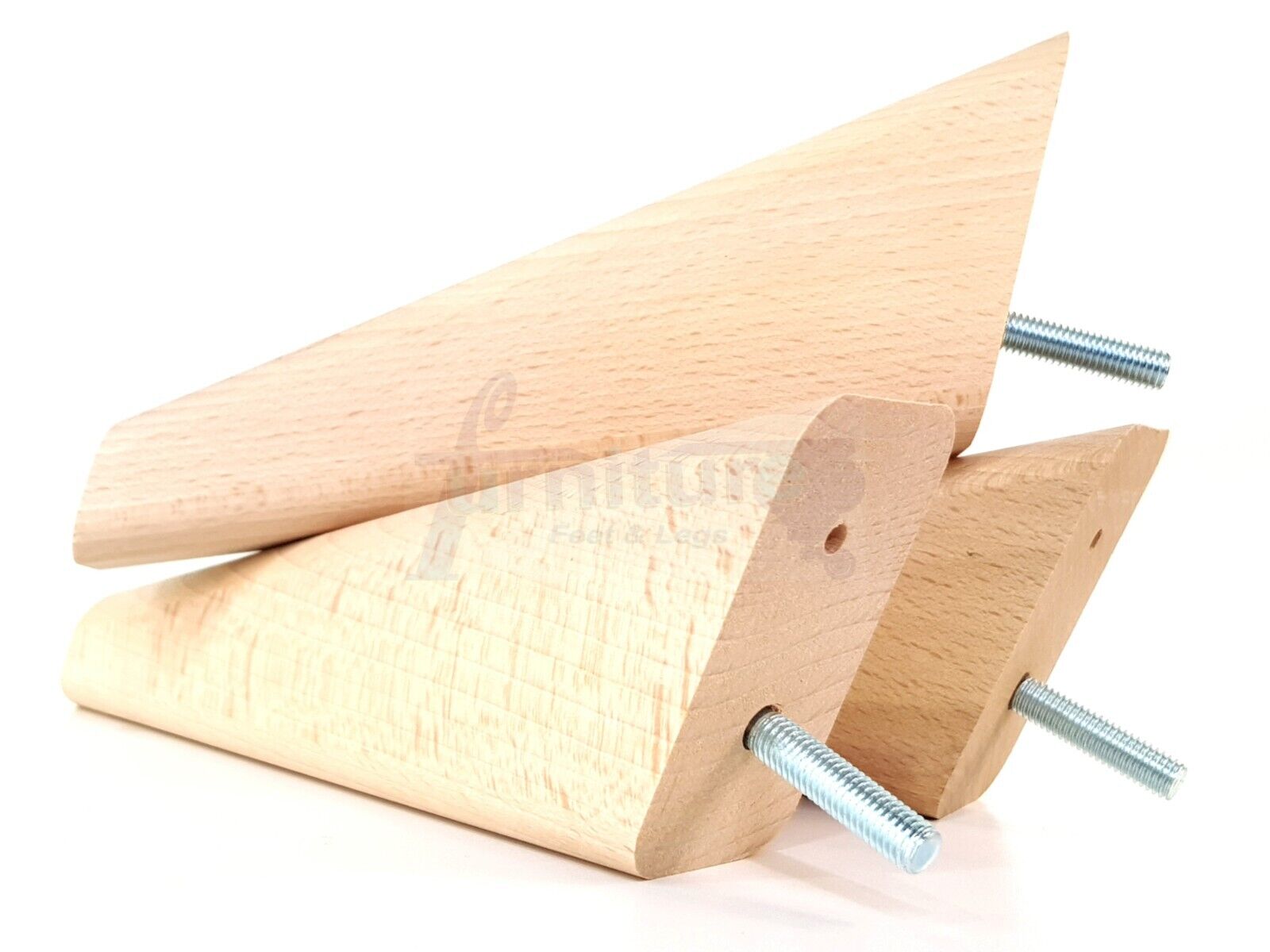 4 Replacement Tapered Feet 155mm High Wood Angled Furniture Legs 6 Inches Tall Chairs Stools Sofa's Beds Settee Cabinets M8