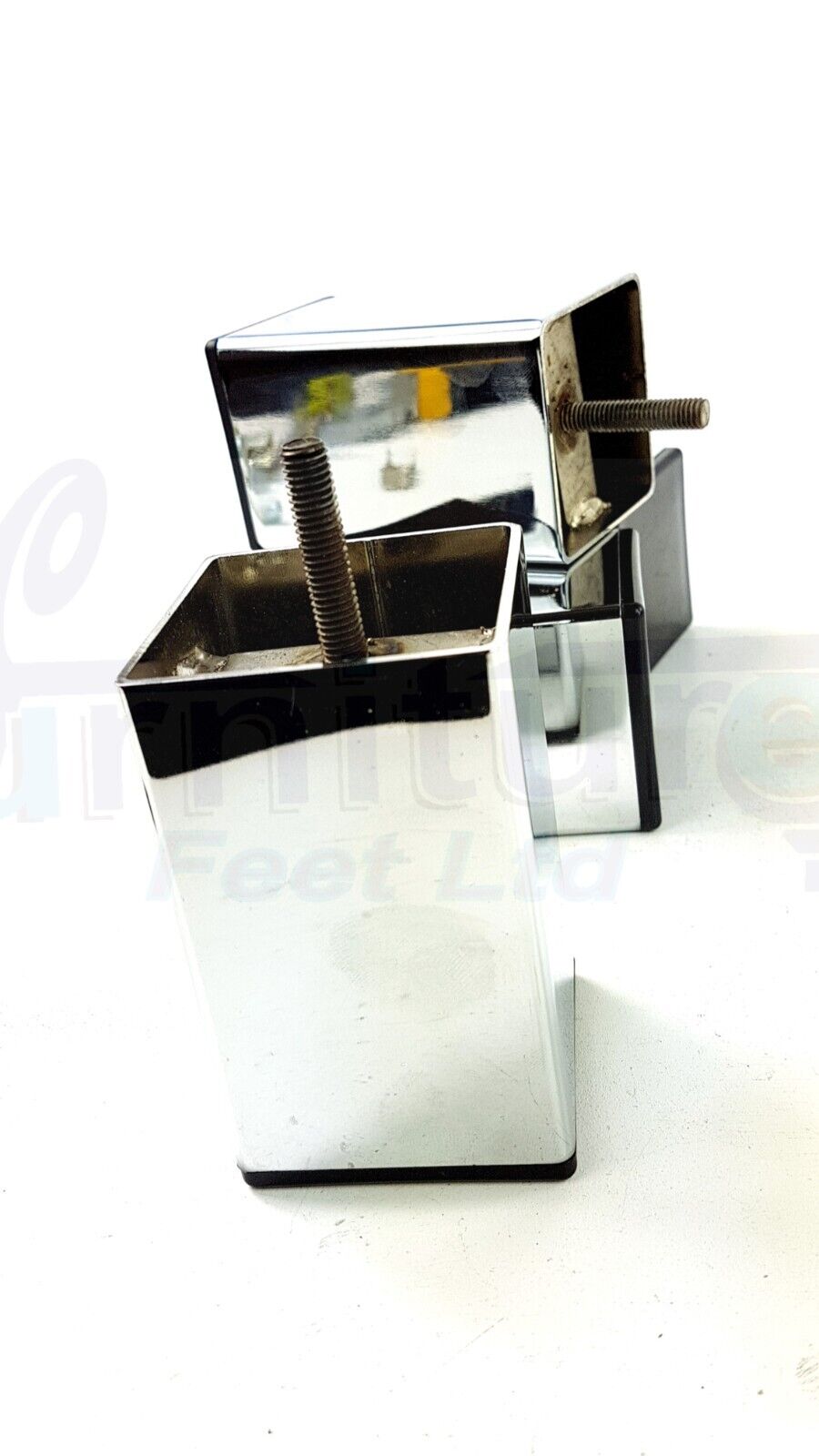 4x Metal Furniture Legs 100mm High Settee Sofa Chair Cabinet Bed Feet M8