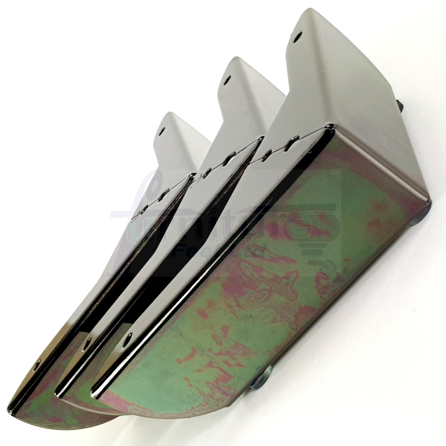 Metal Furniture Feet Chrome Replacement Corner Leg 50mm High Sofa Chairs Stools Beds Cabinets Pre-Drilled