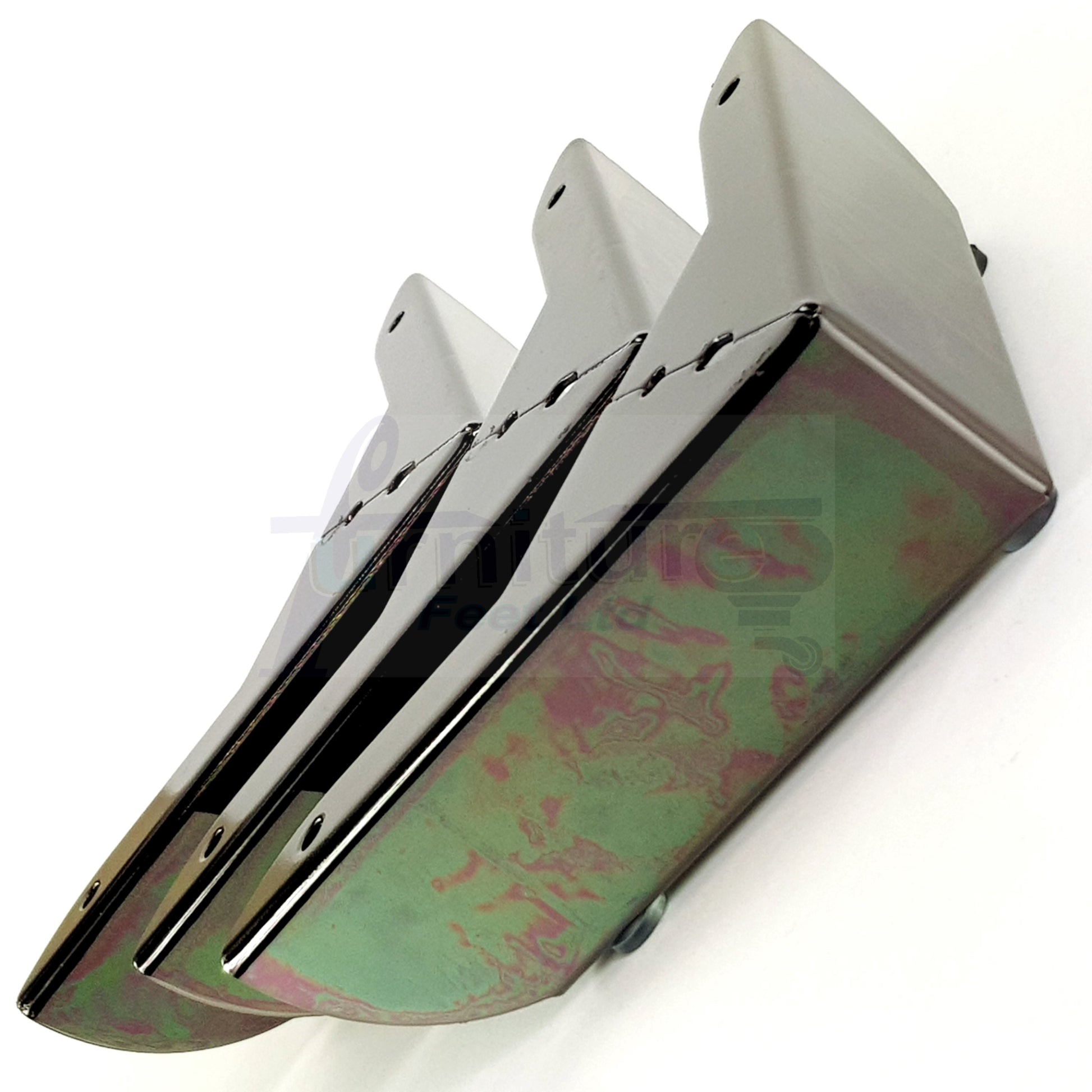 Metal Furniture Feet Chrome Replacement Corner Leg 50mm High Sofa Chairs Stools Beds Cabinets Pre-Drilled