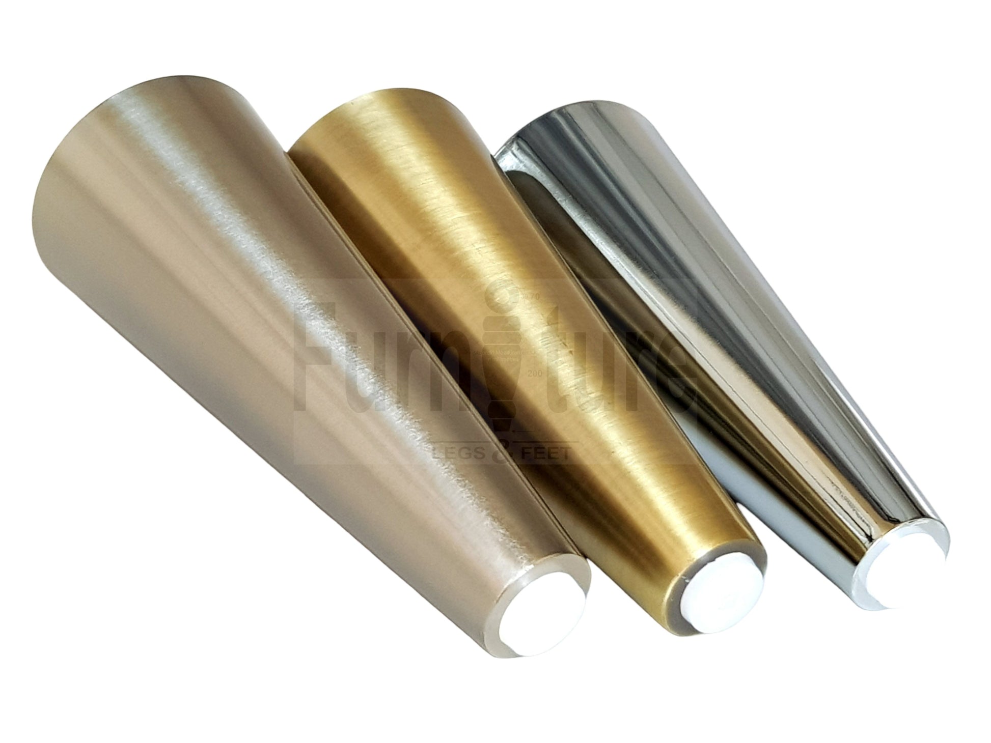 4x Metal Brushed Chrome Furniture Settee Legs Cabinet Sofa Feet 180mm High Chair Beds M8