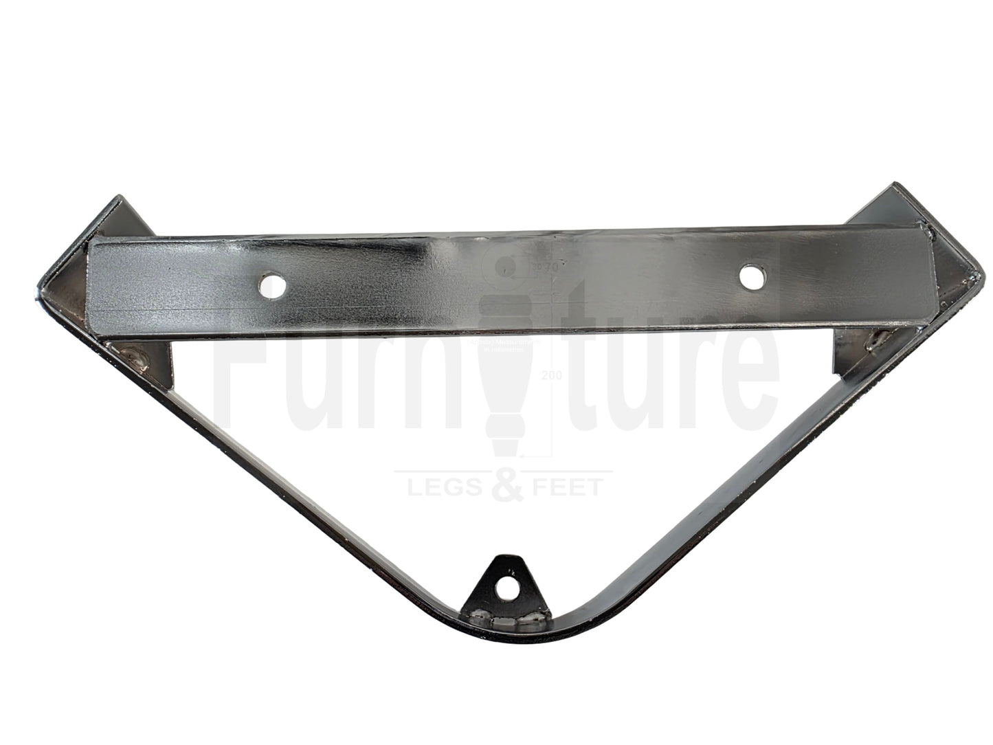 4 Metal Corner Legs Silver Replacement Furniture Feet Chrome Finish 50mm High 