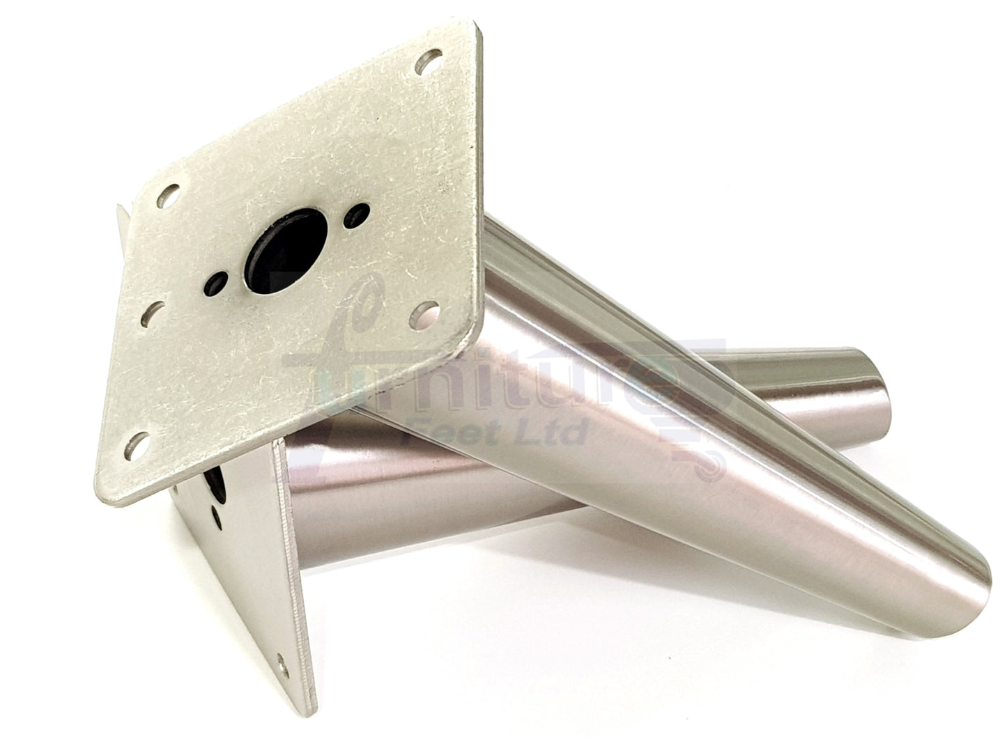 4x Metal Chrome Furniture Legs 180mm High Angled Feet Sofa Chair Cabinets Beds