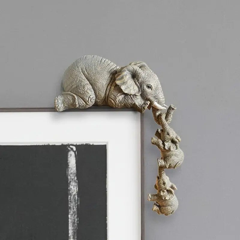 Fun Ceramic Elephant Ornaments Designed to Hang Playfully By Their Trunks From any Surface These Little Guys Bring Instant Humor and Charm