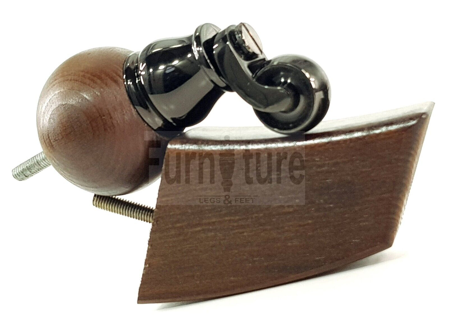 4x Solid Wood Furniture Chair Settee Leg M8 Sofa Feet 2x With Castors 118mm High