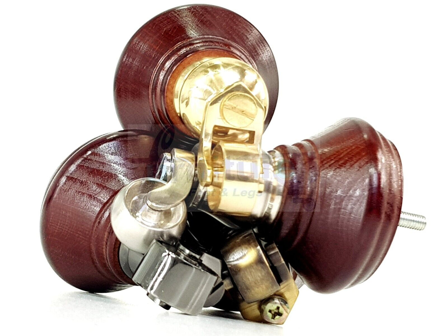 4x Mahogany Wooden Furniture Sofa Legs M8 With Castors Replacment Chair Settee Feet 115mm - 125mm High