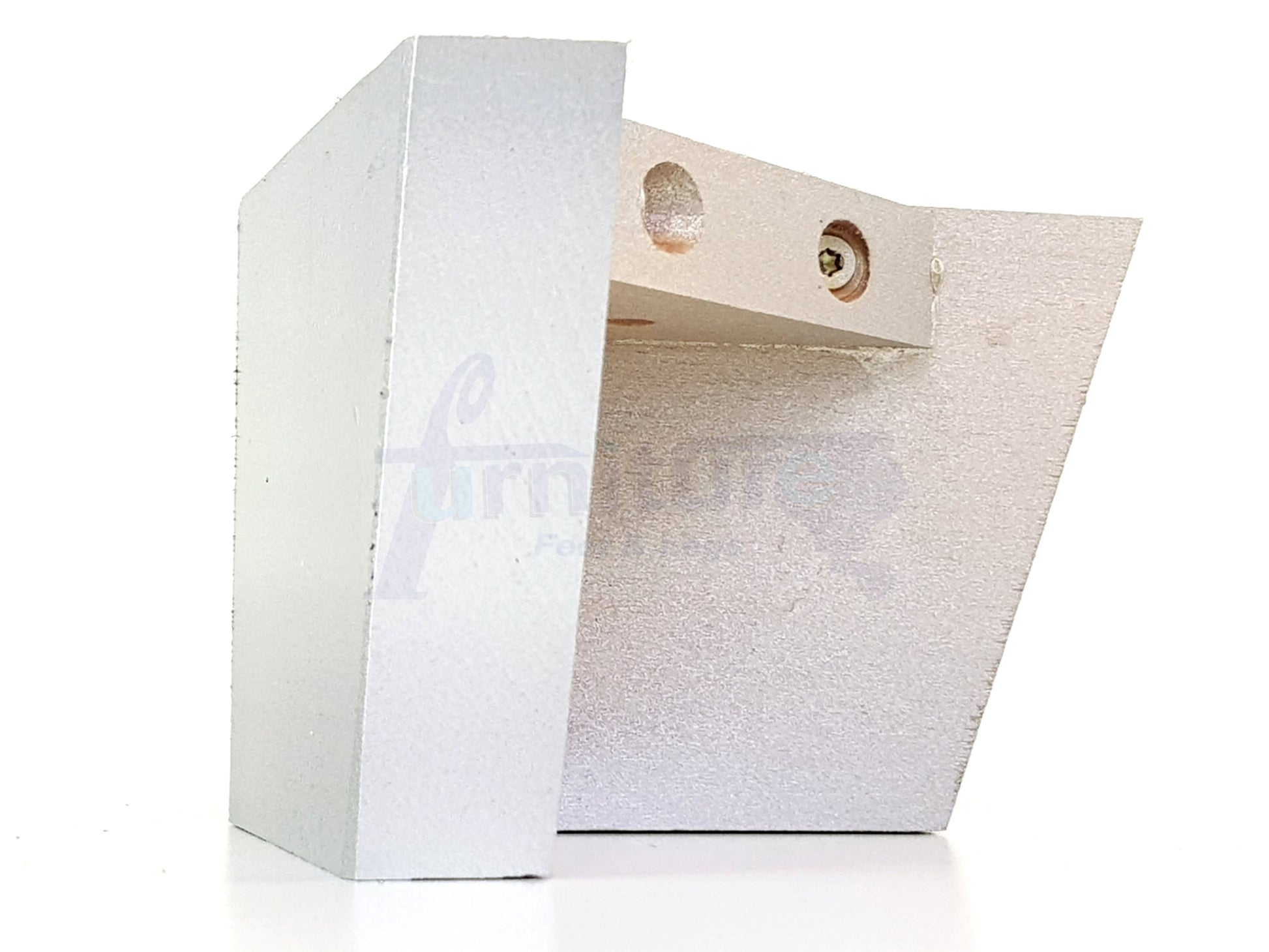 4 Solid Wood Furniture Legs Replacement Corner Feet 95mm High Self-Fixing: Silver
