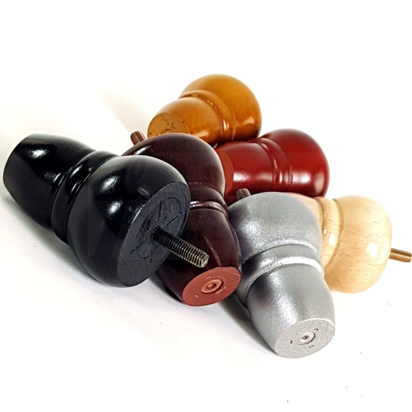 4x Turned Wood Repacement Furniture Legs M10 Thread Sofa Chair Settee Feet 82mm