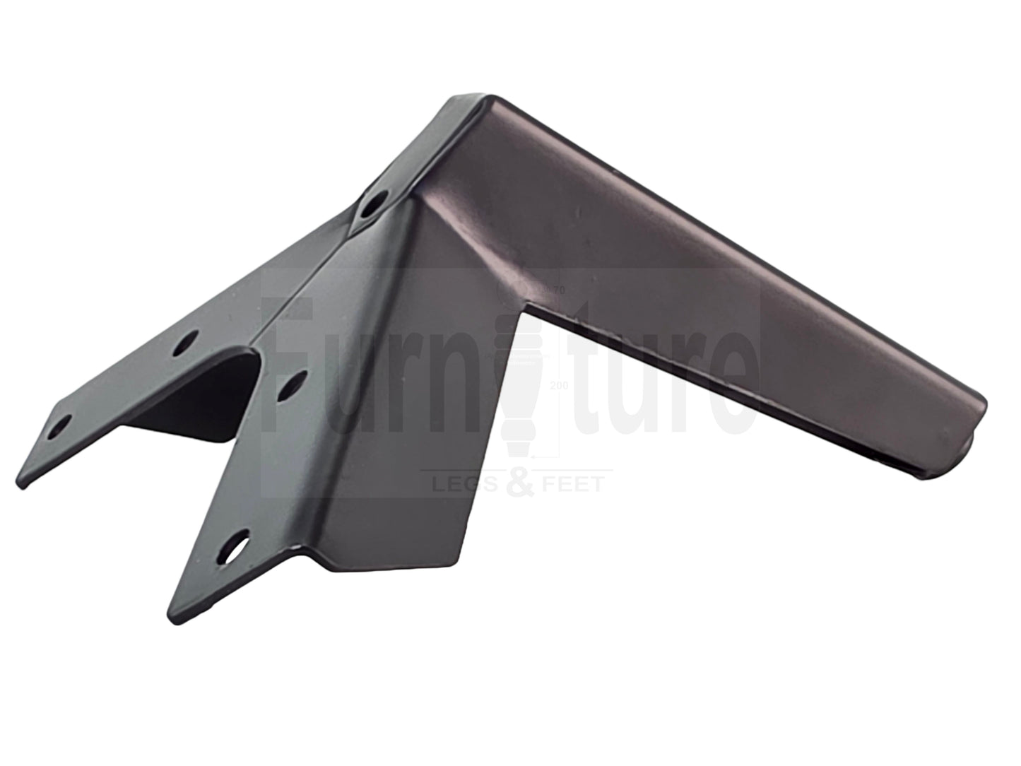 4 Metal Corner Feet Replacement Furniture Legs Black Finish 120mm High
