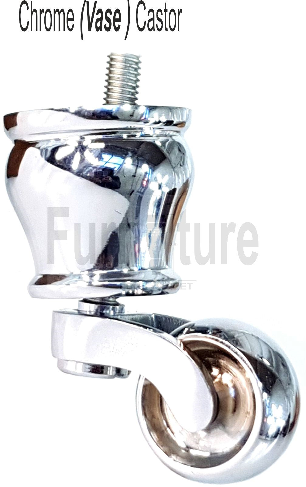 4x Blush Silver Wooden Furniture Sofa Legs M8 With Castors Replacment Chair Settee Feet 115mm - 125mm High