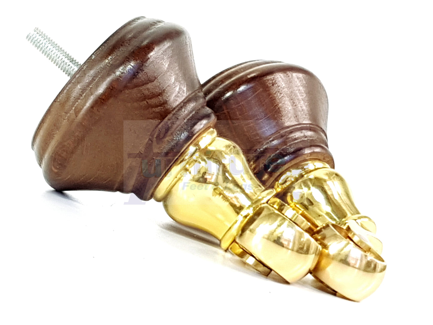 2 Castor Feet 120mm High Wood Turned Replacement Furniture Legs Antique Brown With Wheels Chairs Stools Sofa Beds Cabinets M8