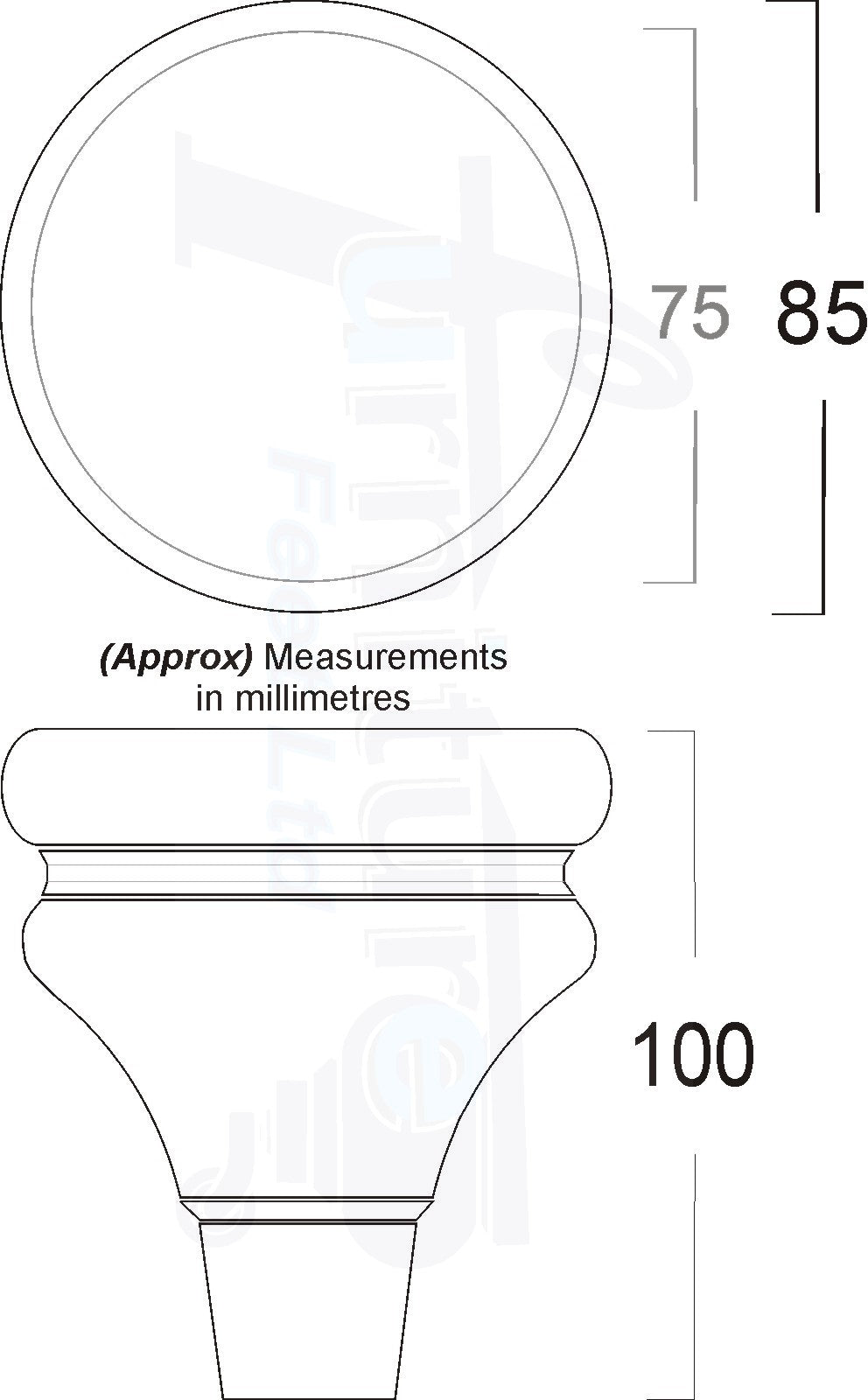 4x Turned Wood Furniture Feet M8(8mm) With Slipper Cup Chair Sofa Settee Legs 110mm