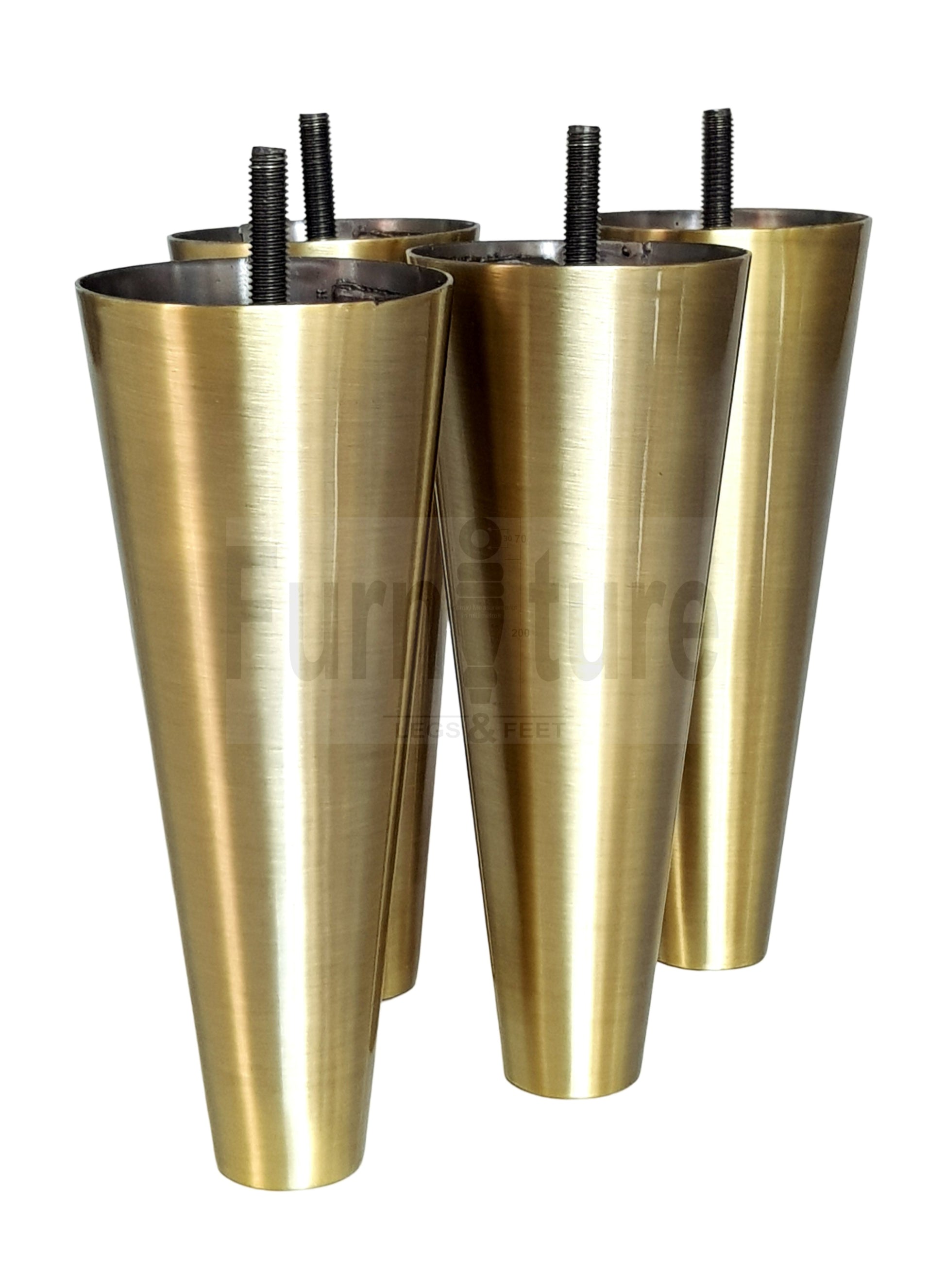 4x Metal Antique Brass Furniture Settee Legs Cabinet Sofa Feet 180mm High Chair Beds M8