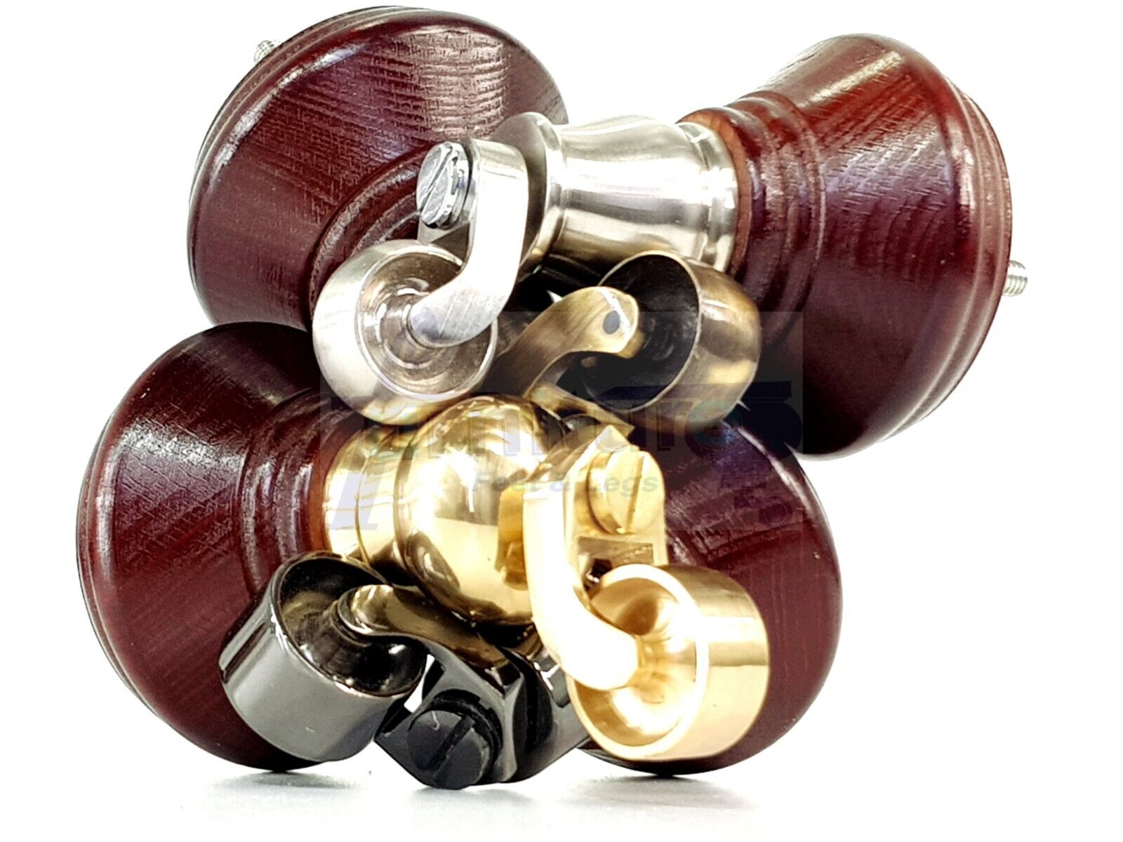 4x Mahogany Wooden Furniture Sofa Legs M8 With Castors Replacment Chair Settee Feet 115mm - 125mm High