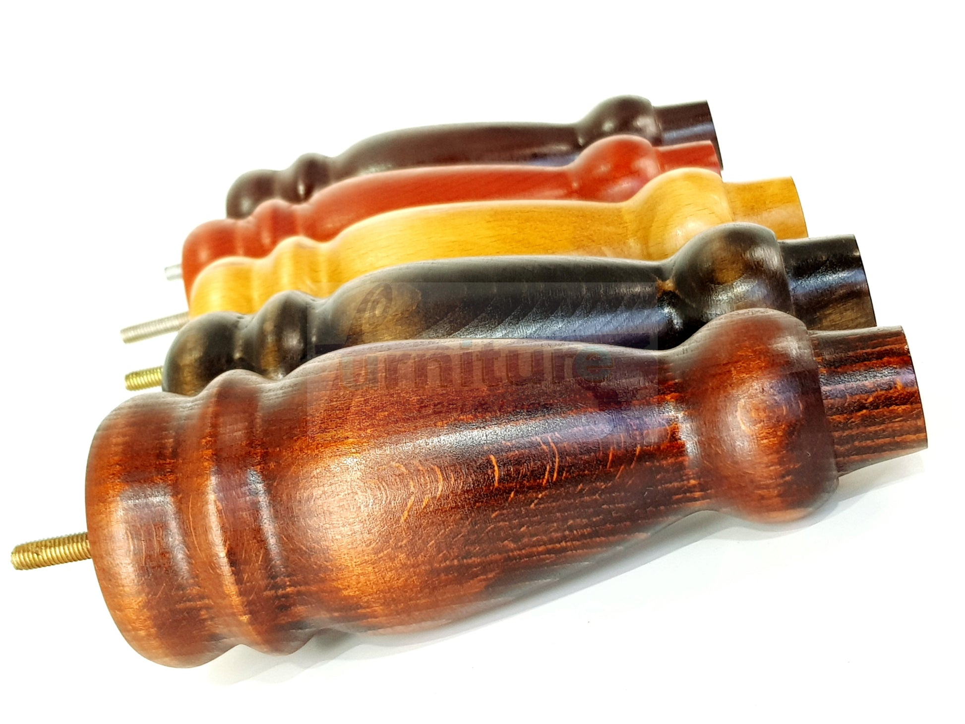 Set Of 4 Turned Furniture Legs Replacement Sofa Feet 200mm Hight M10 Thread