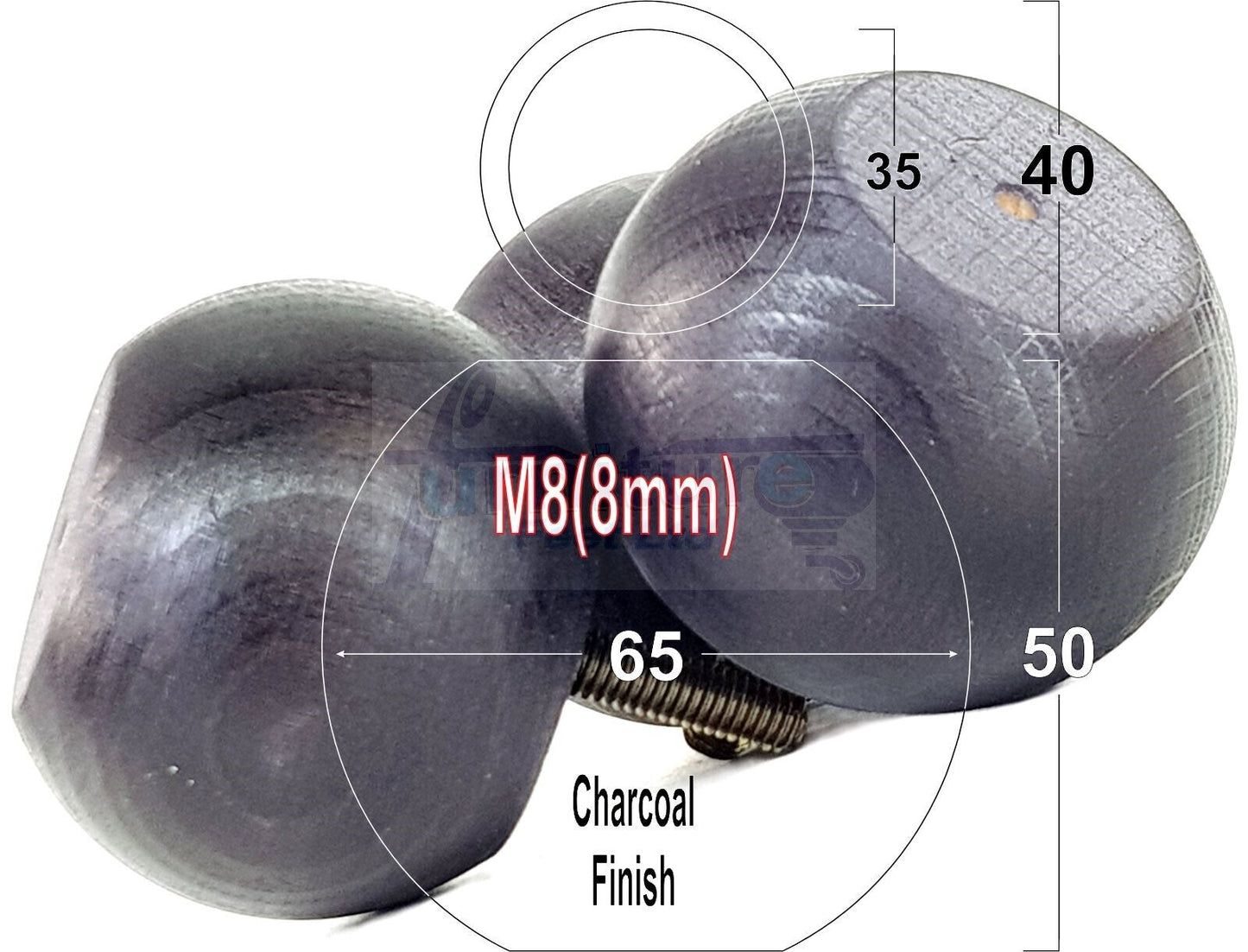 4 Solid Round Wood Turned Furniture Legs Replacement Bun Feet 2 Inches 50mm High Chairs Sofa Beds Settee M8 