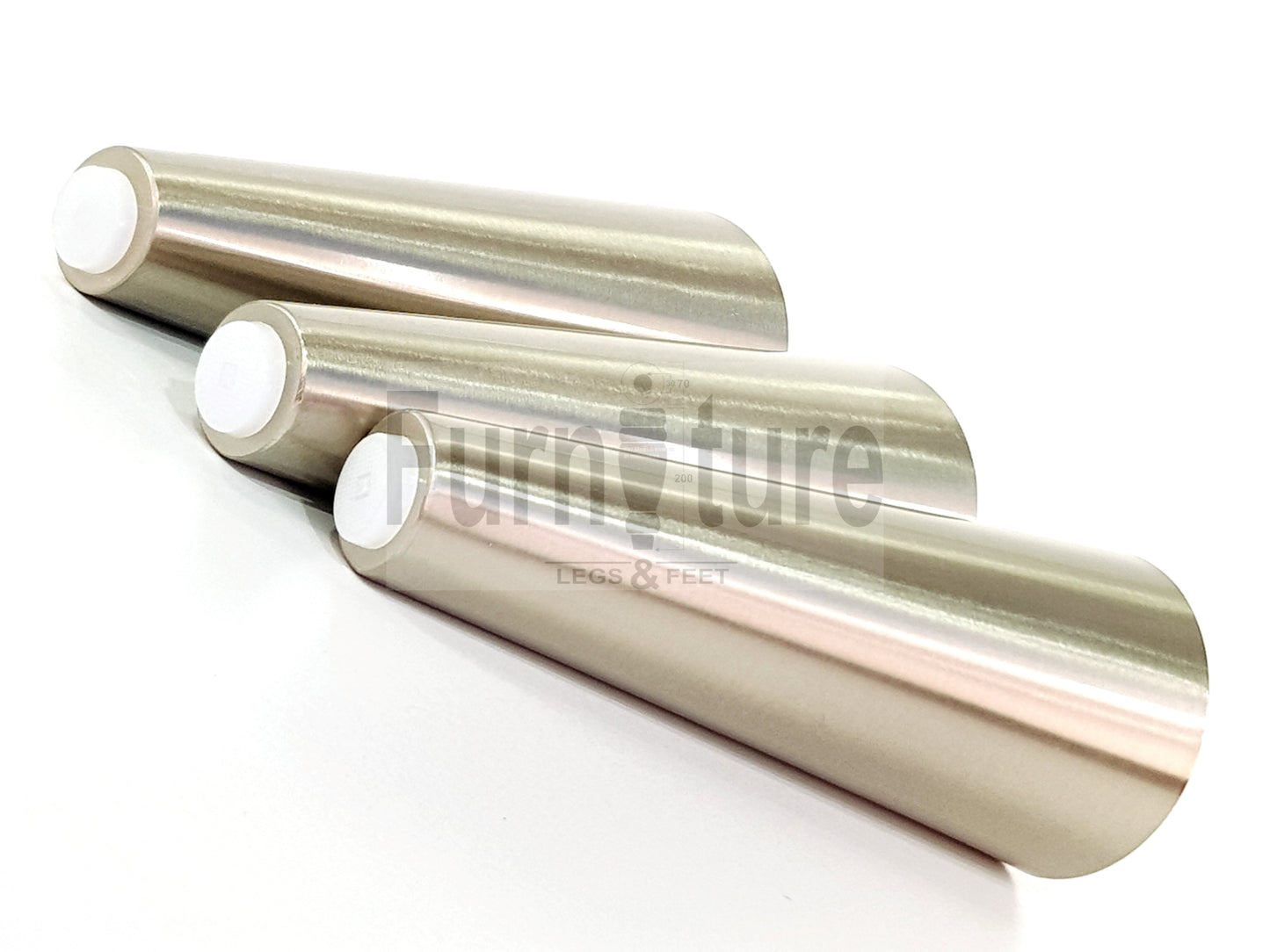 4x Metal Brushed Chrome Furniture Settee Legs Cabinet Sofa Feet 180mm High Chair Beds M8