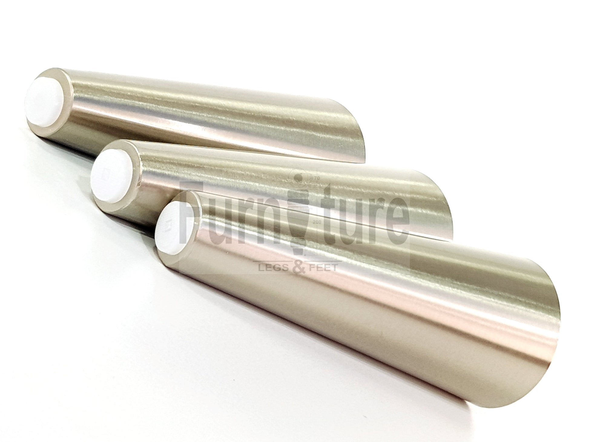 4x Metal Brushed Chrome Furniture Settee Legs Cabinet Sofa Feet 180mm High Chair Beds M8