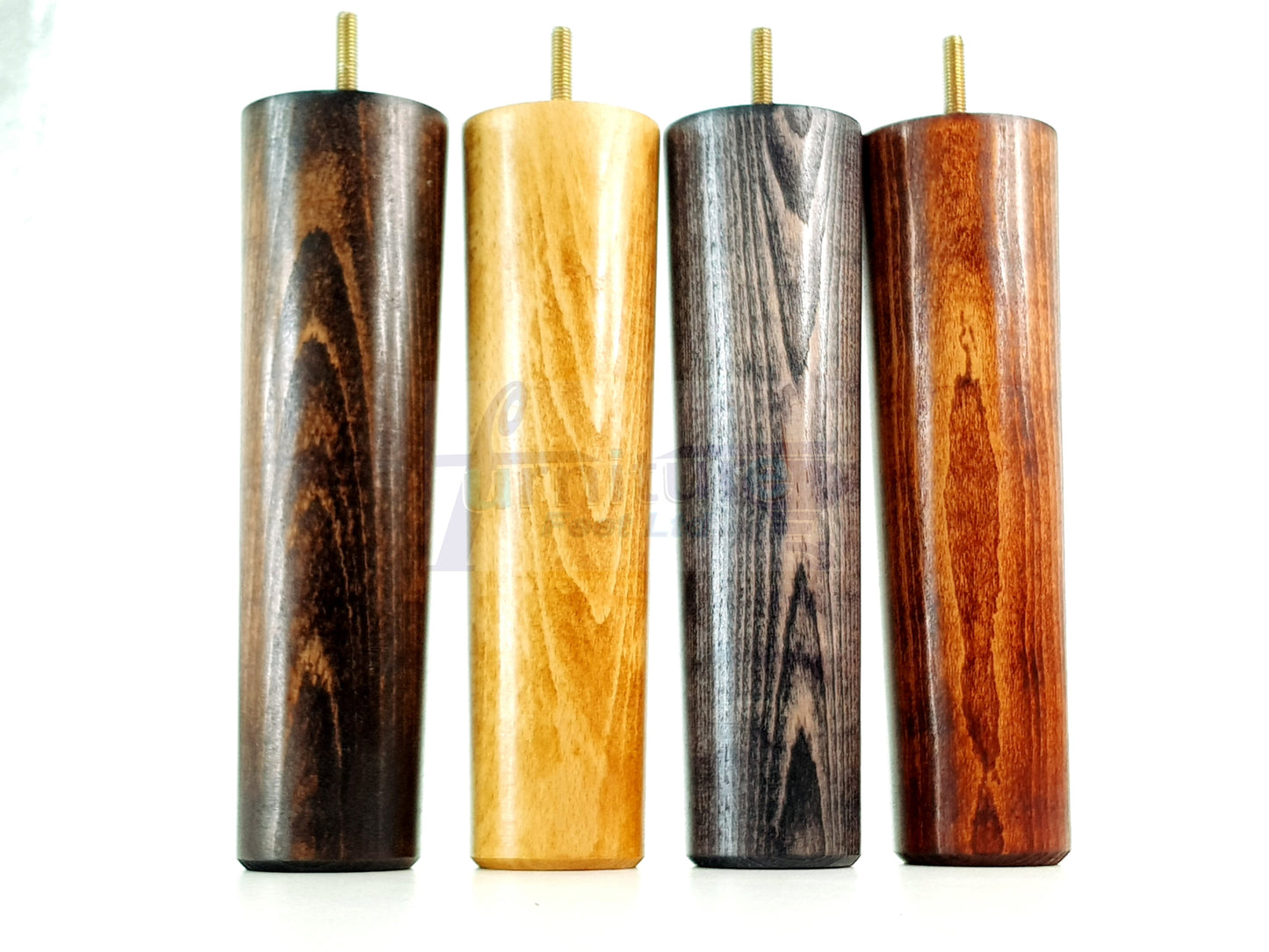 4 Solid Wood Turned Furniture Legs Replacement Feet 230mm High Chairs Sofa Bed Settee & Cabinets M10