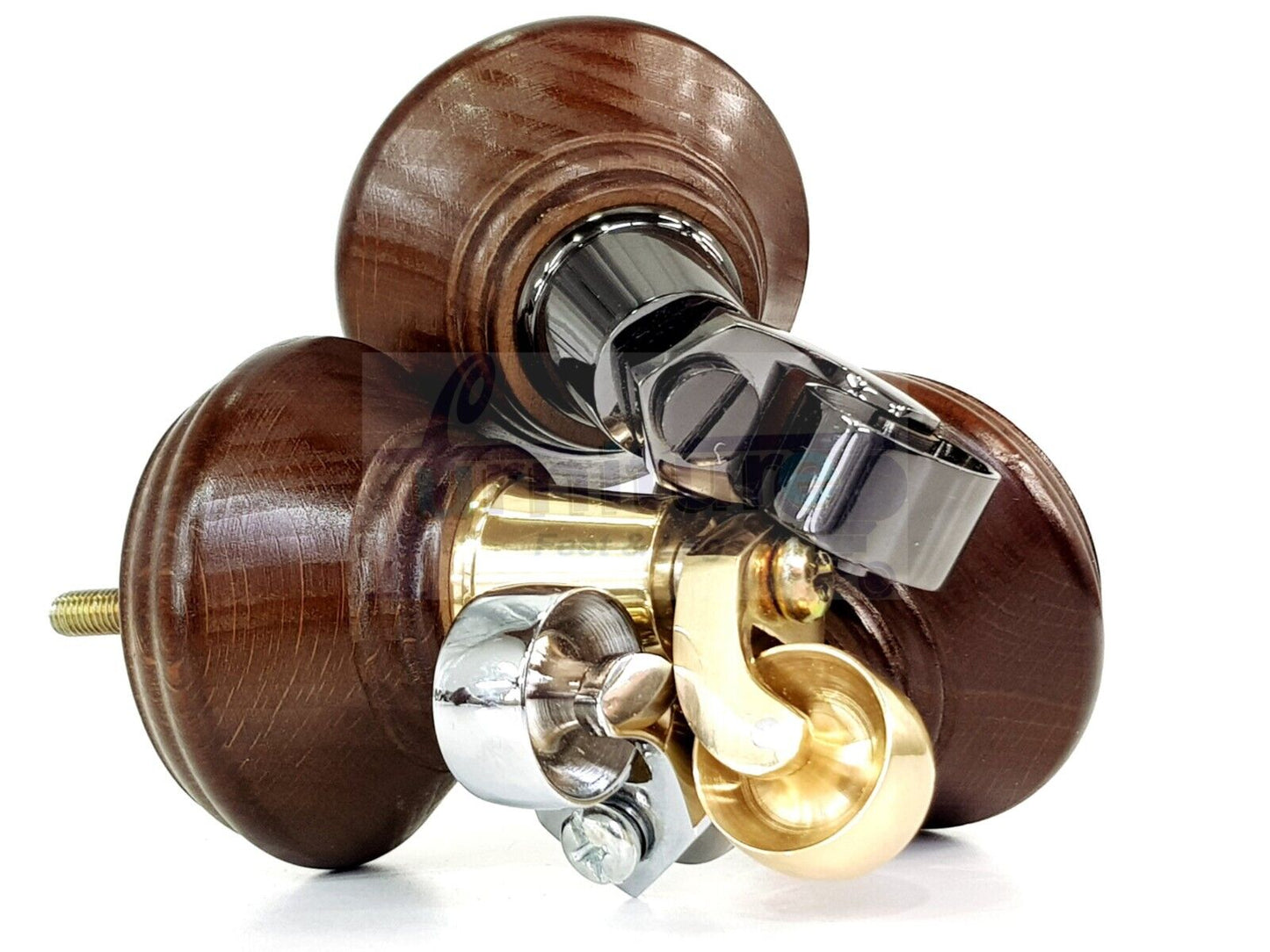 4x Antique Brown Wooden Furniture Sofa Legs M8 With Castors Replacment Chair Settee Feet 115mm - 125mm High