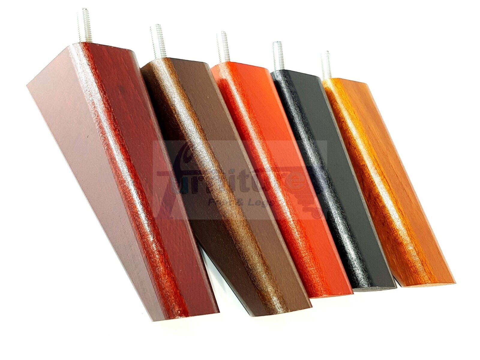 4 Replacement Tapered Feet 155mm High Wood Angled Furniture Legs 6 Inches Tall Chairs Stools Sofa's Beds Settee Cabinets M8