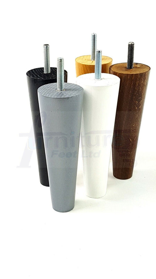 4 Solid Wood Replacement Furniture Chair Legs M8 Settee Sofa Feet 160mm High