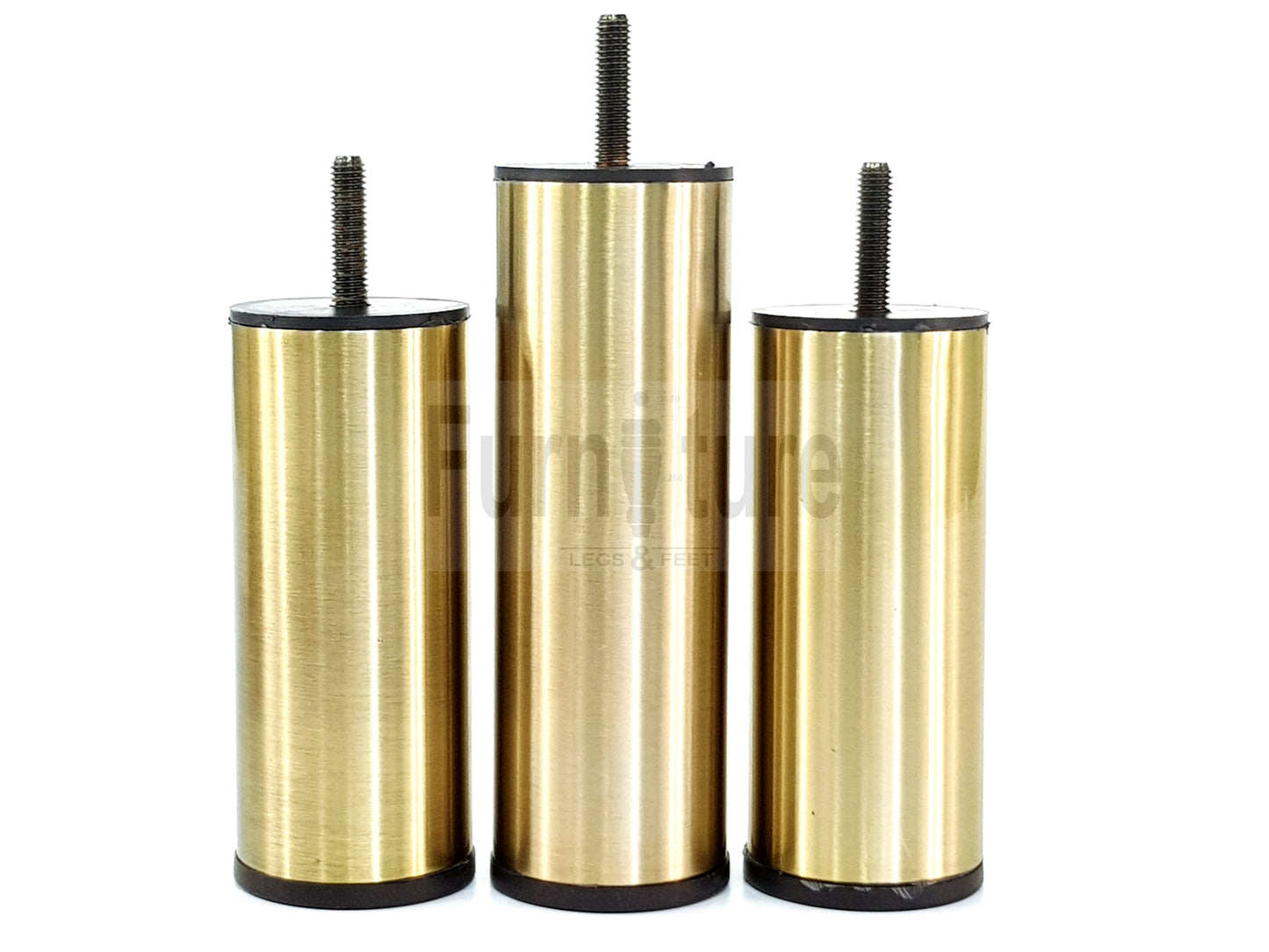 4x Metal Furniture Settee Legs Brass Feet 120mm High Sofa Chair Beds M8
