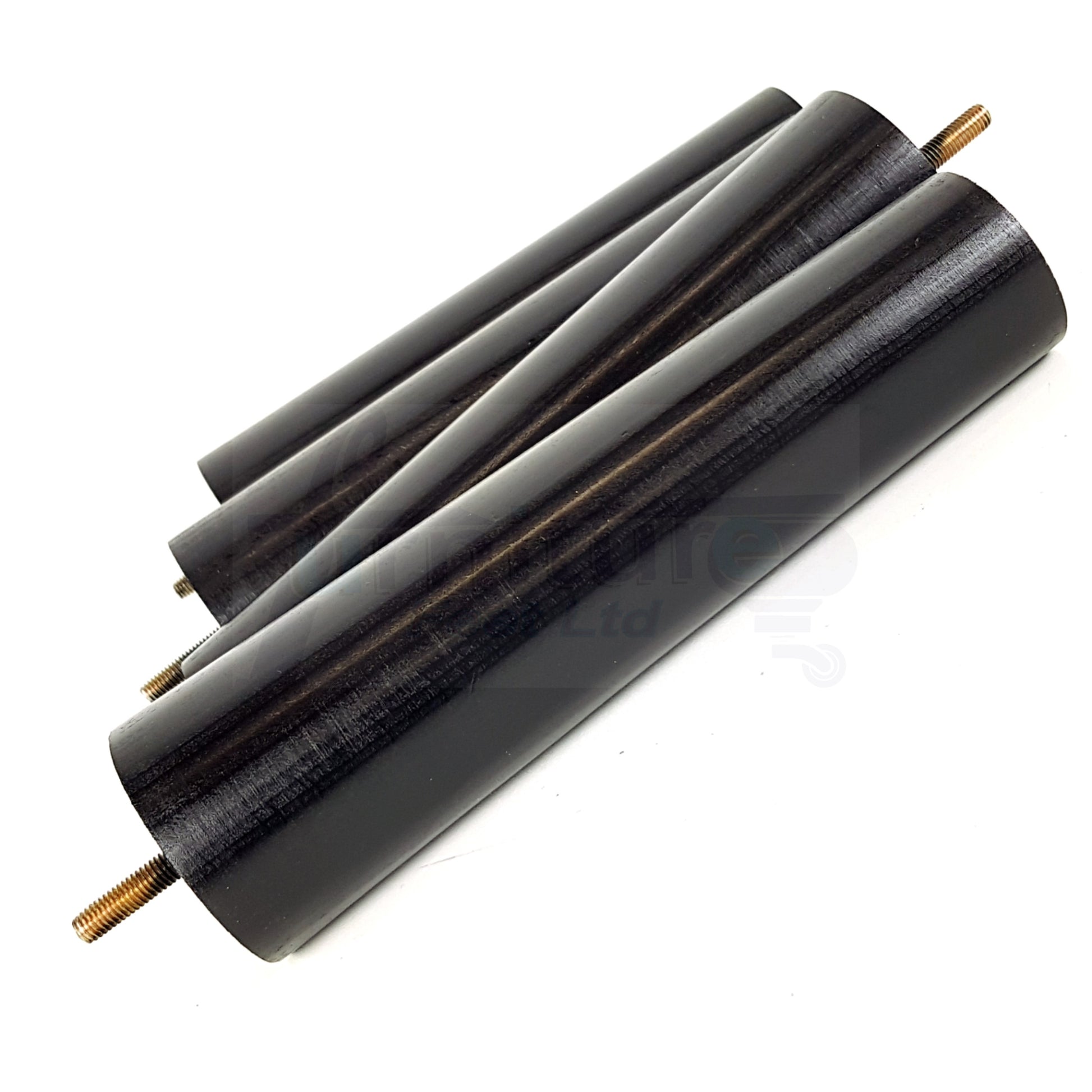 4 Furniture Legs Replacement Feet 230mm Chairs Settee & Cabinets M8 Thread Black