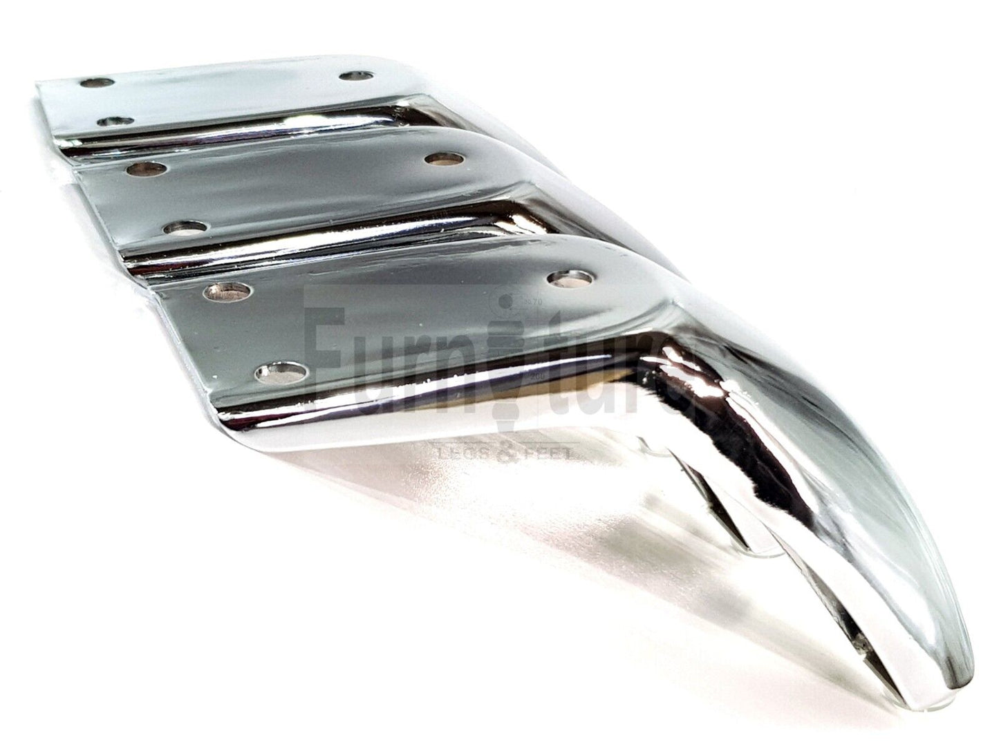 4x Chrome Metal Legs 130mm Replacement Feet Cabinet Sofa Chair Settee (Self-Fix)