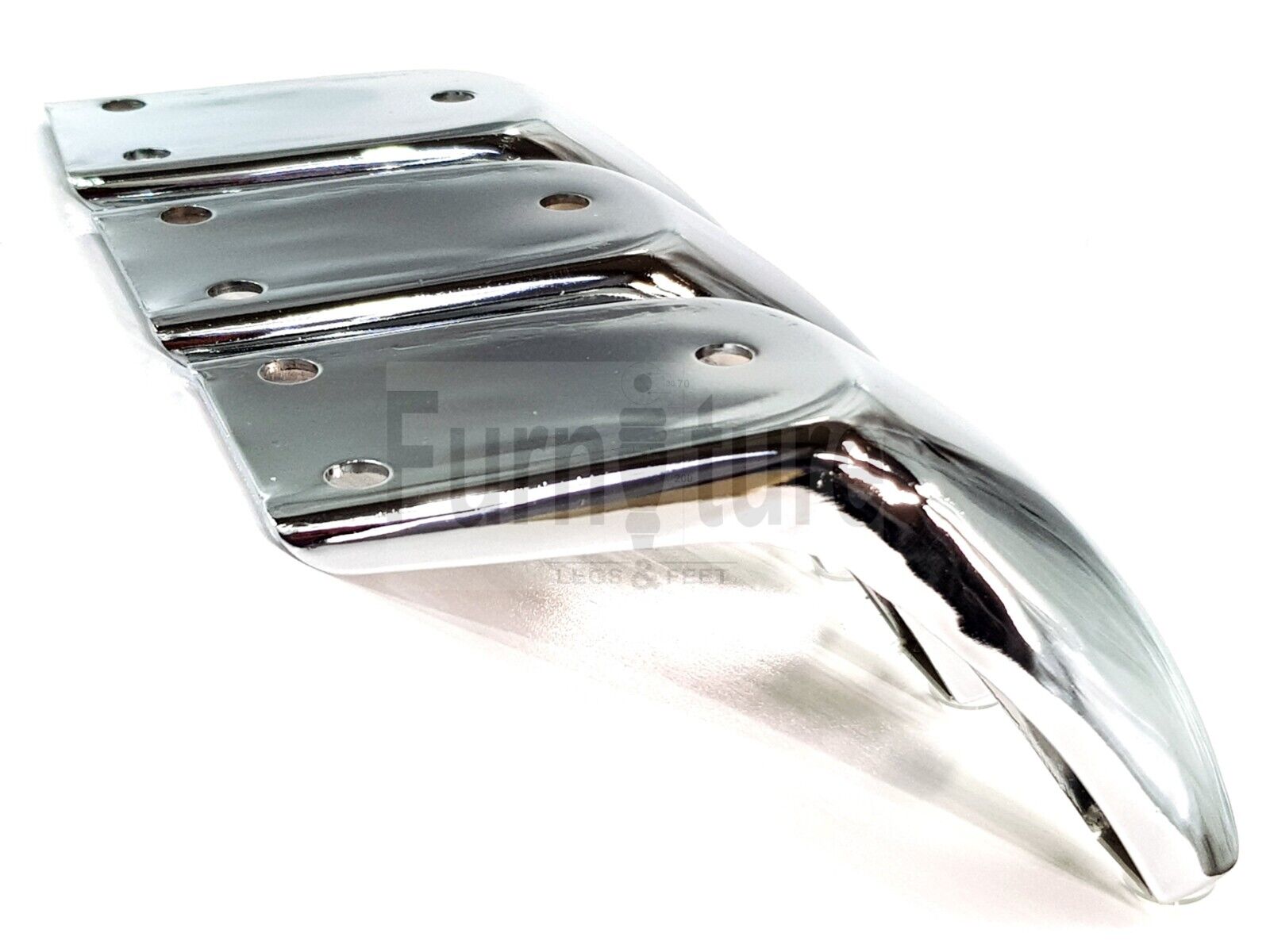 4x Chrome Metal Legs 130mm Replacement Feet Cabinet Sofa Chair Settee (Self-Fix)