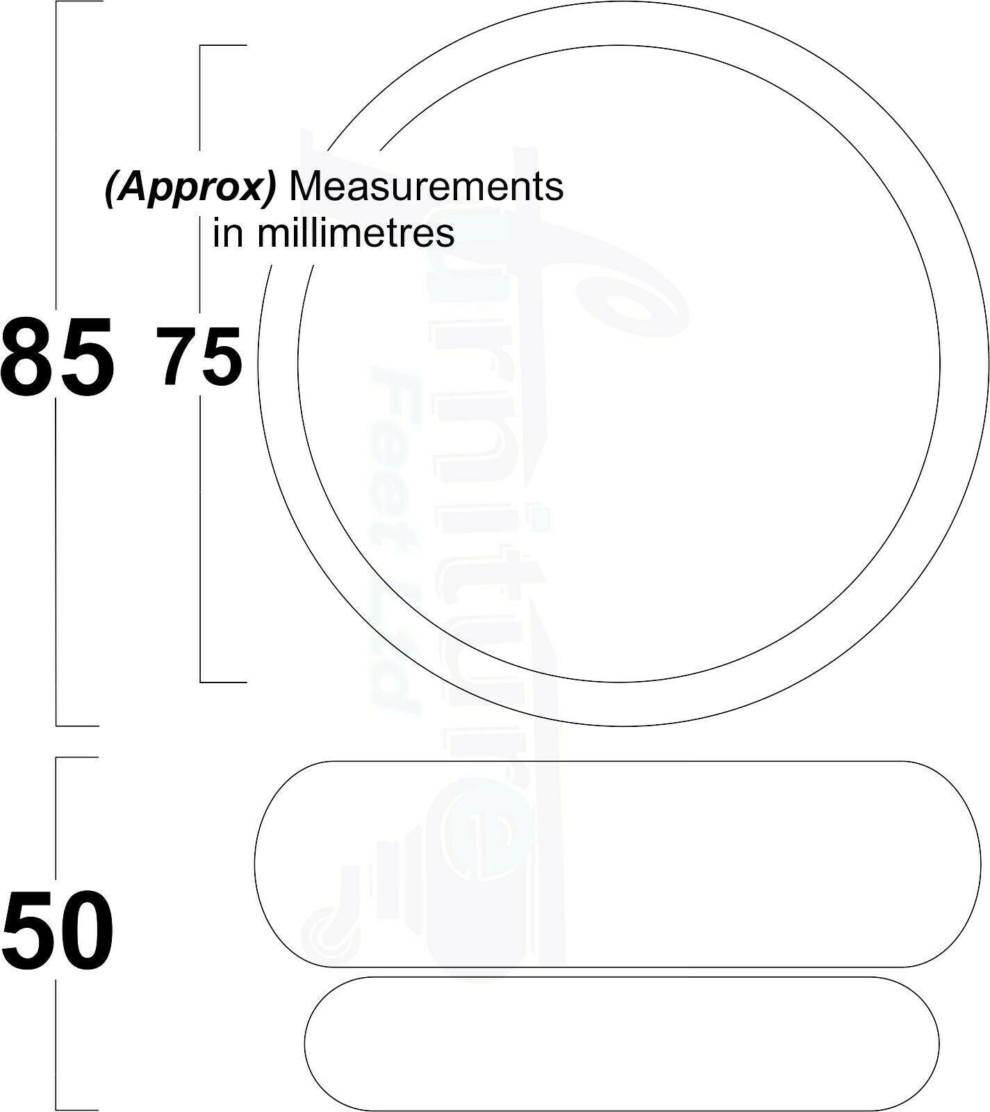 4 Turned Wood Furniture Legs Chair Sofa Stool Bed Replacement Bun Feet 50mm High