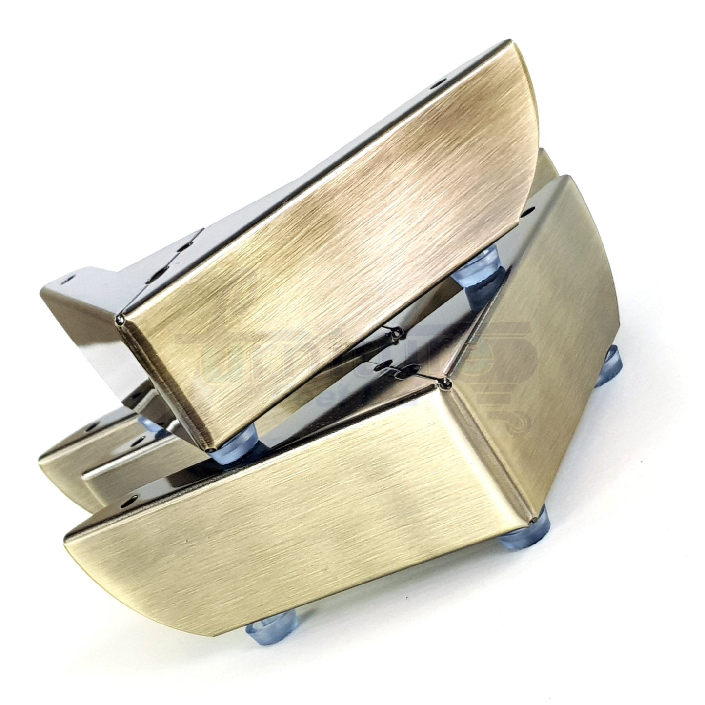Metal Furniture Feet Brushed Brass Replacement Metal Leg 50mm High Sofa Chairs Stools Beds Cabinets Self Fix with Screws 