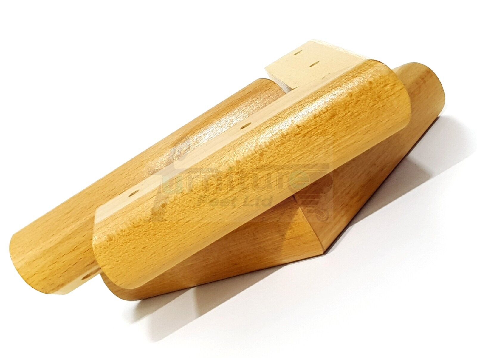 Set Of 4 Wooden Corner Furniture Feet 40mm High Replacement Sofa Chair Legs Self-Fixing: Oak